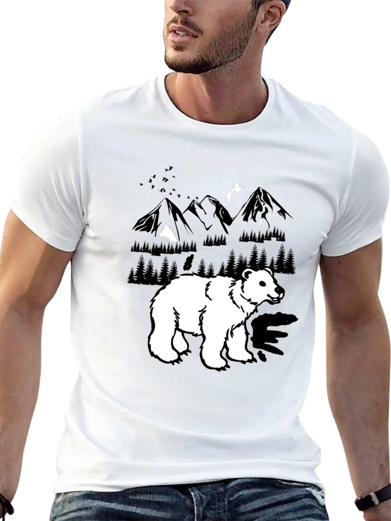 Bear Mountain Graphic Tee - Black