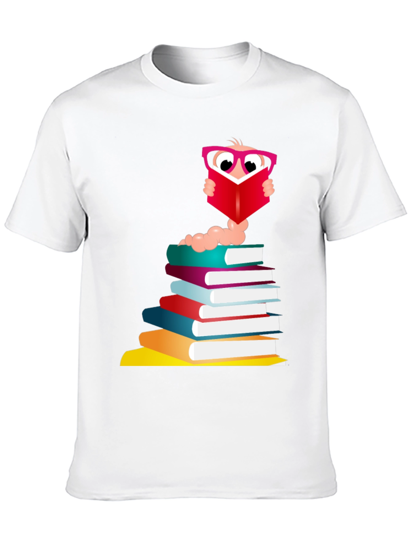 Bookworm Graphic Tee - Black Cotton T-Shirt