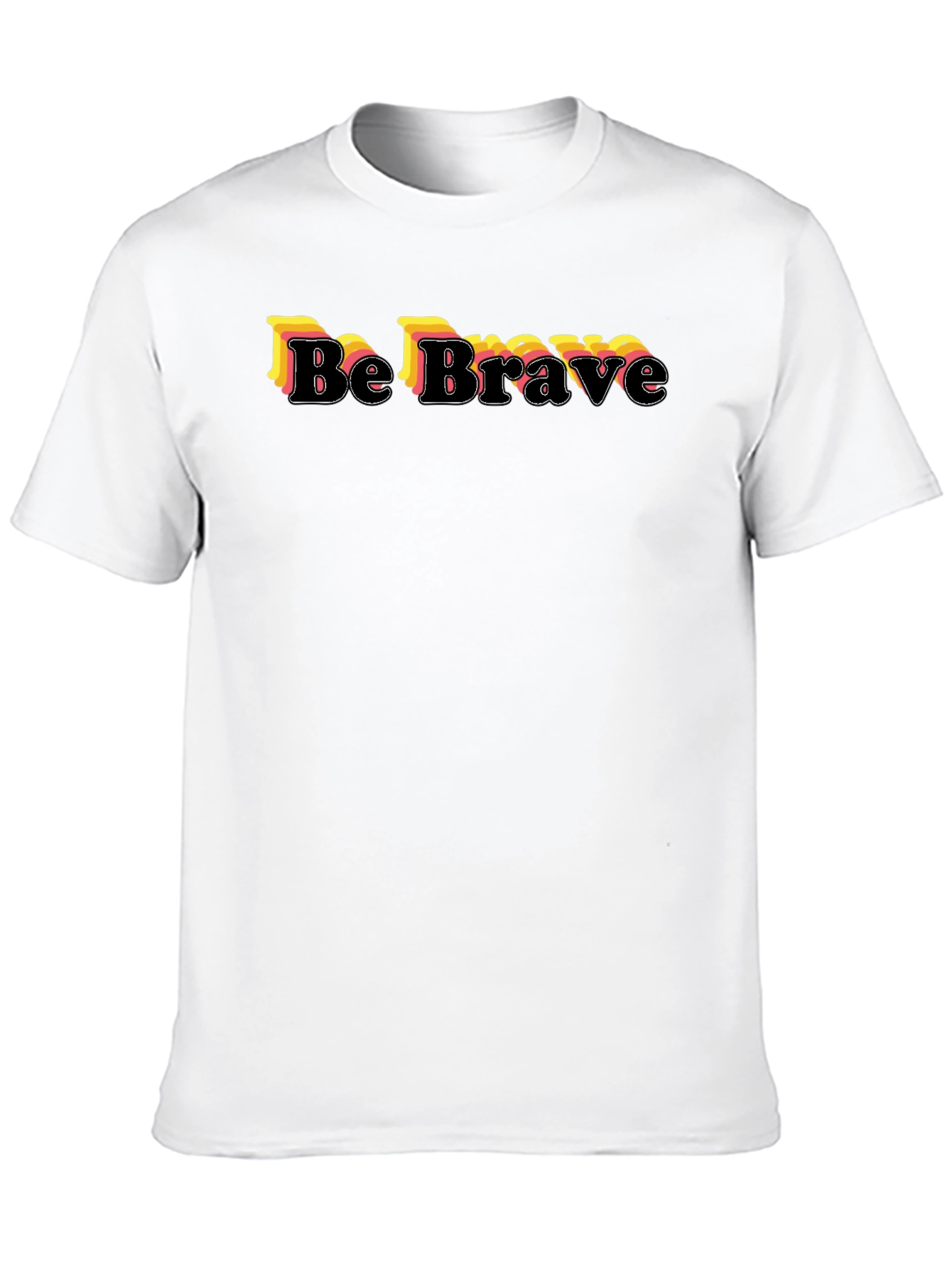Be Brave Graphic Print Black T-Shirt