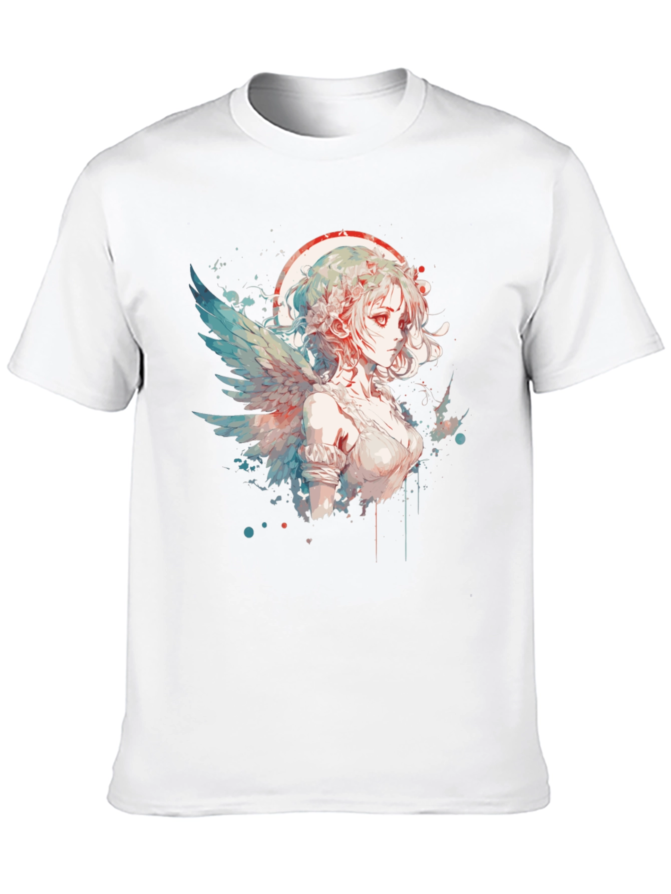 Anime Angel Graphic Tee - Unique Design
