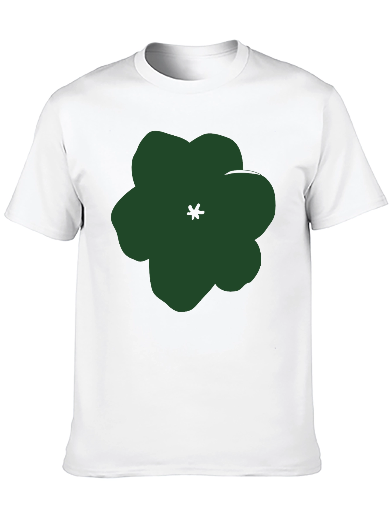 Abstract Flower Graphic Print Black Tee