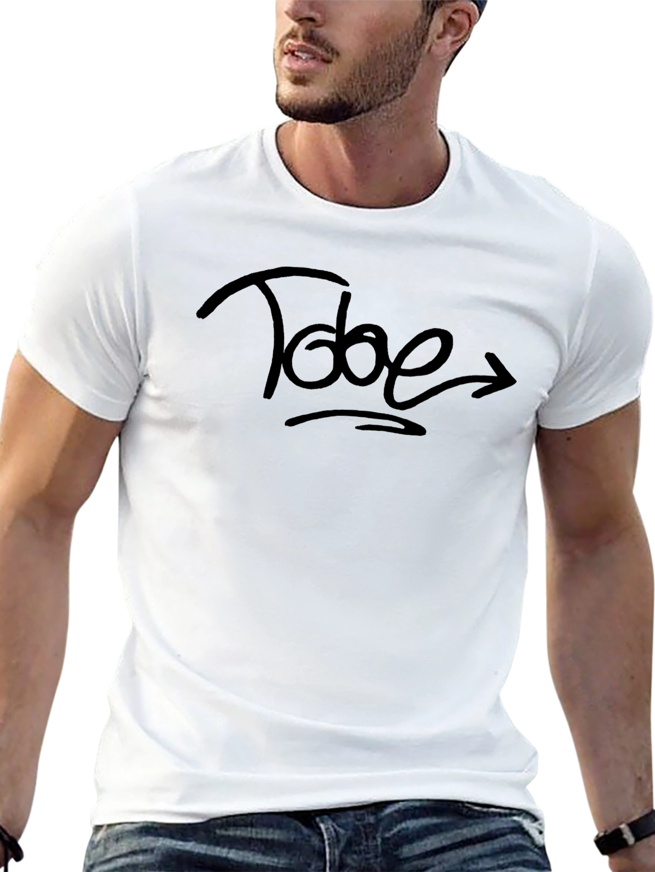 Tode Graphic Tee - Black Cotton Casual Wear