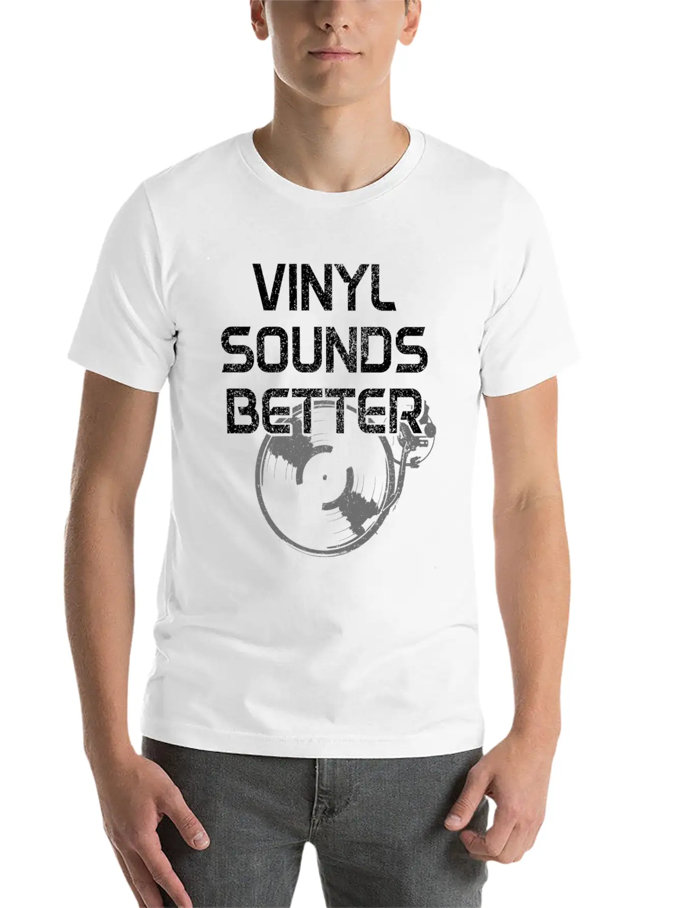 Vinyl Record Collector Music DJ Gift Lightweight Cotton T-Shirt – Daily Comfort Graphic Shirt