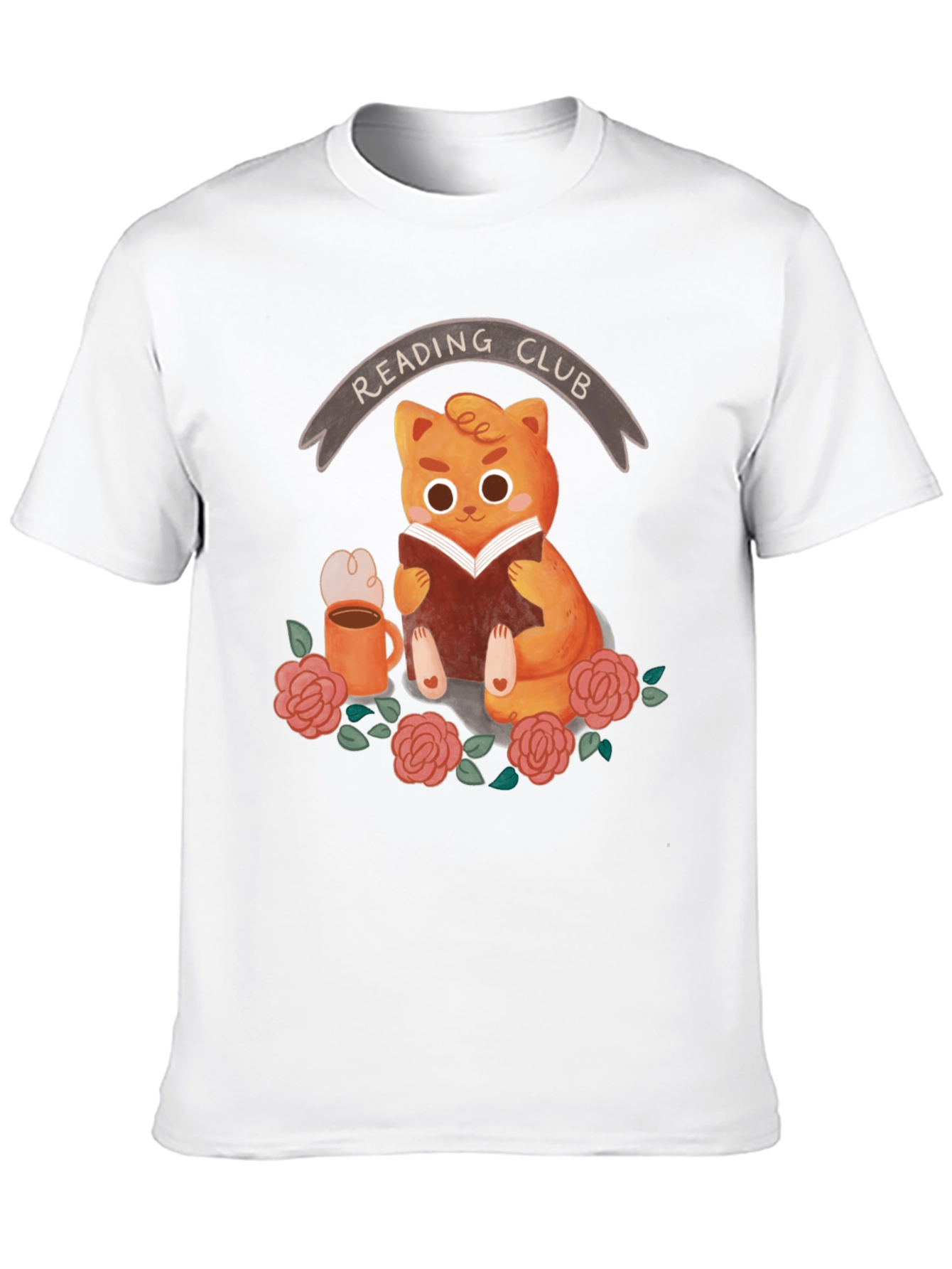 Reading Club Cat T-Shirt