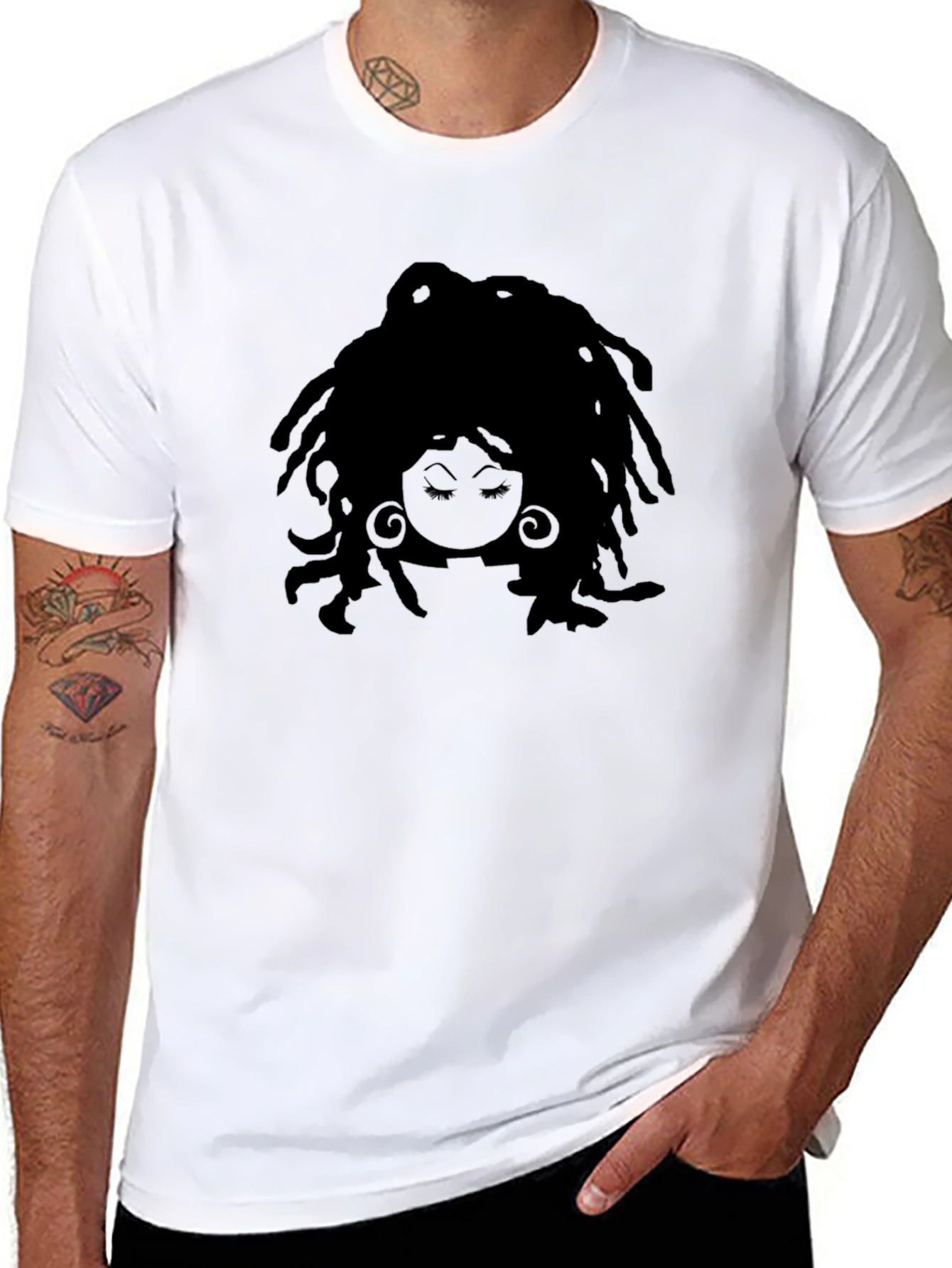 Afro Silhouette Black T-Shirt