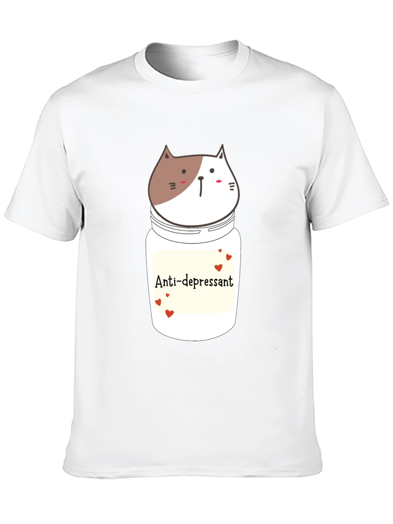 Anti-depressant Cat Jar Graphic T-Shirt