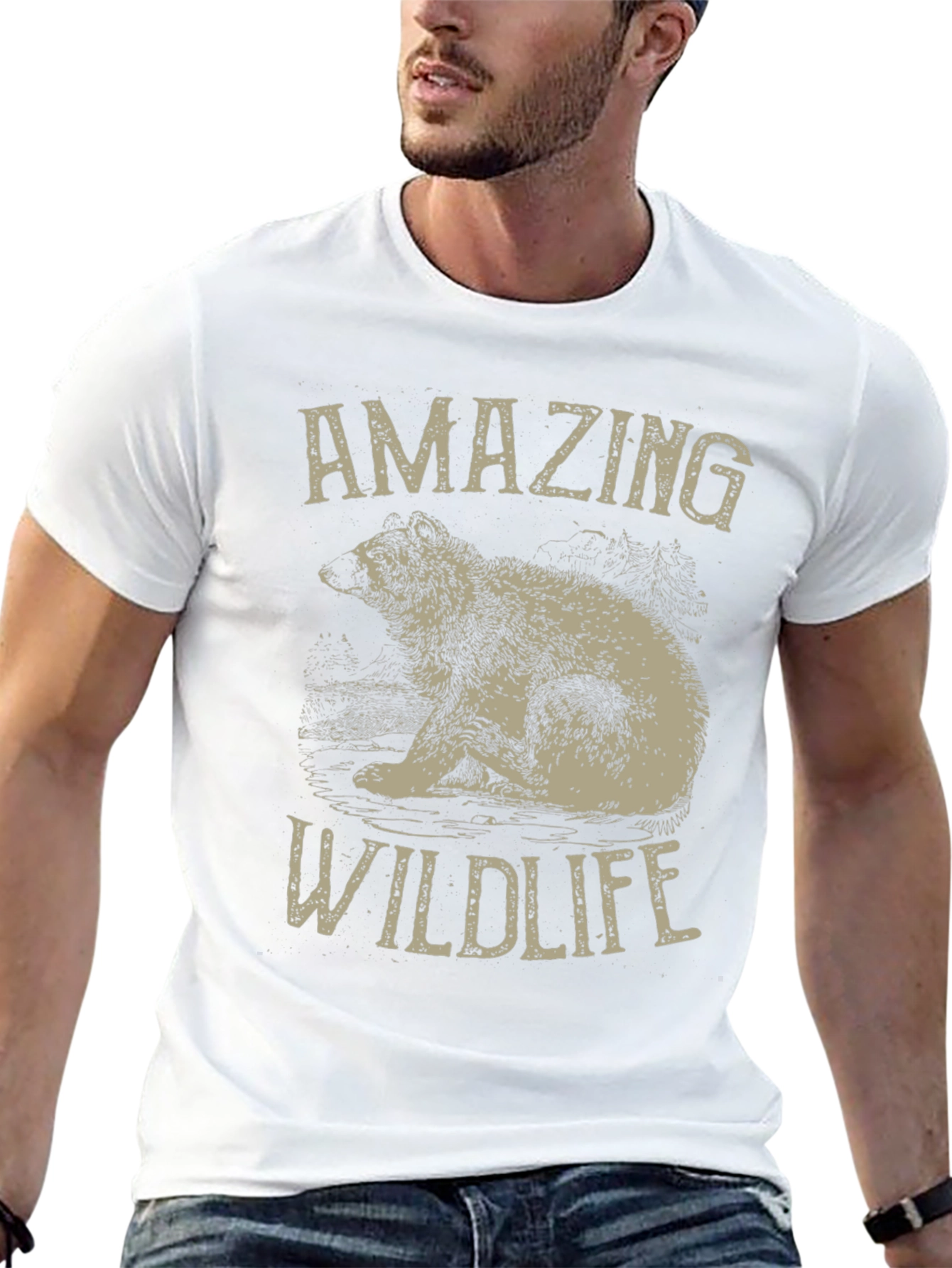 Amazing Wildlife Bear Graphic Tee