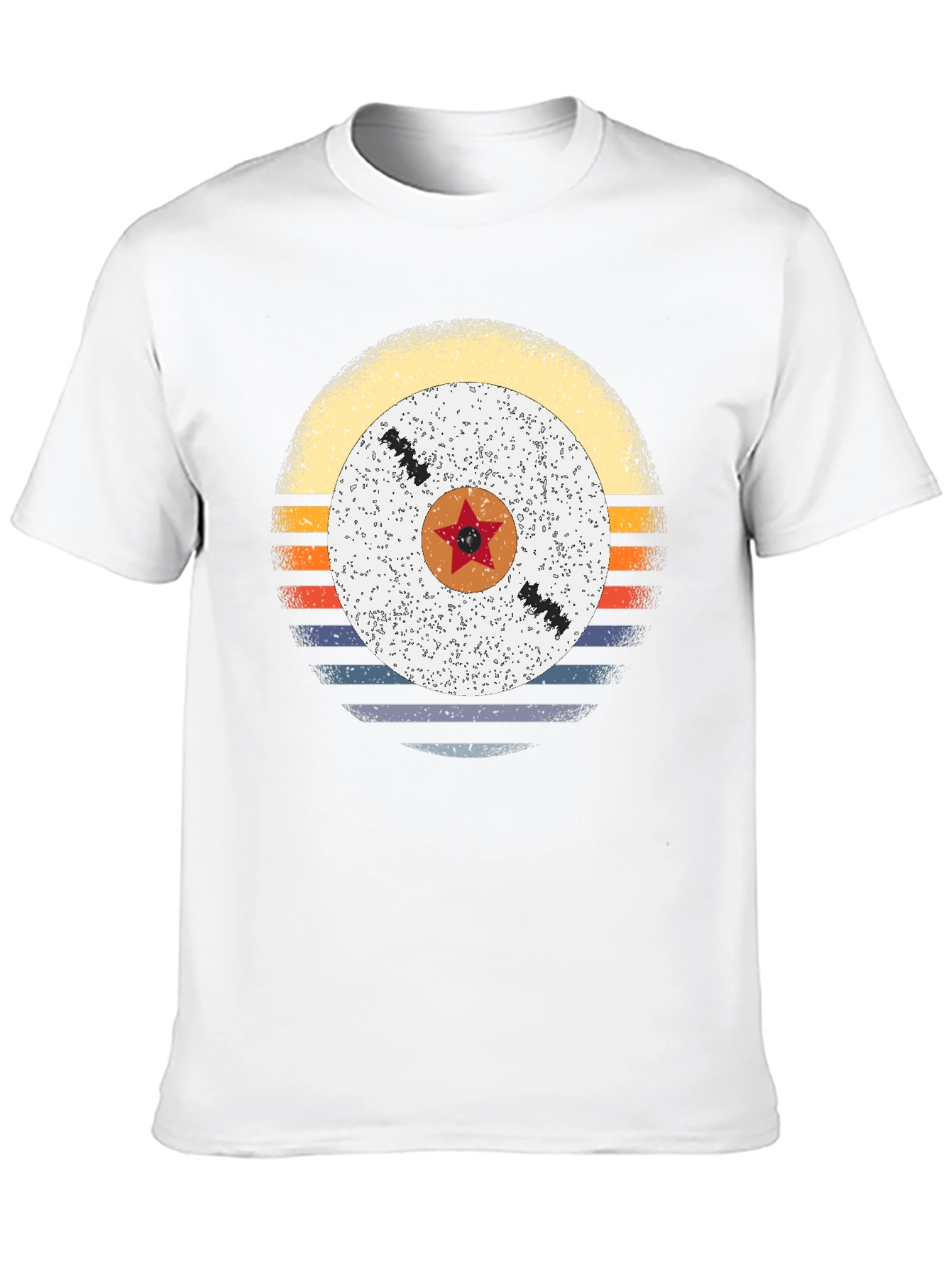 Retro Sunset Vinyl Record Graphic Tee