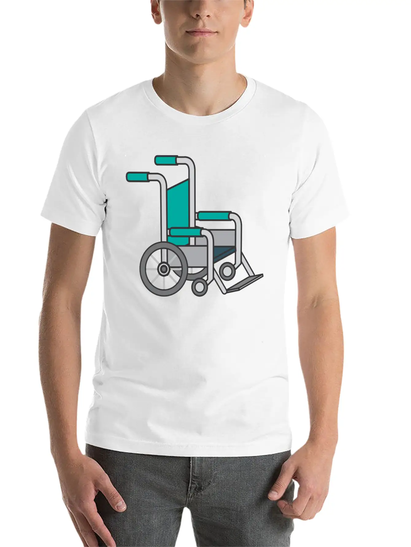 Wheelchair Lightweight Cotton T-Shirt – Daily Comfort Graphic Shirt