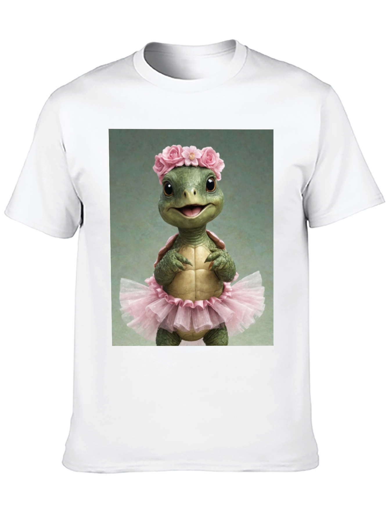 Turtle Ballerina Black T-Shirt