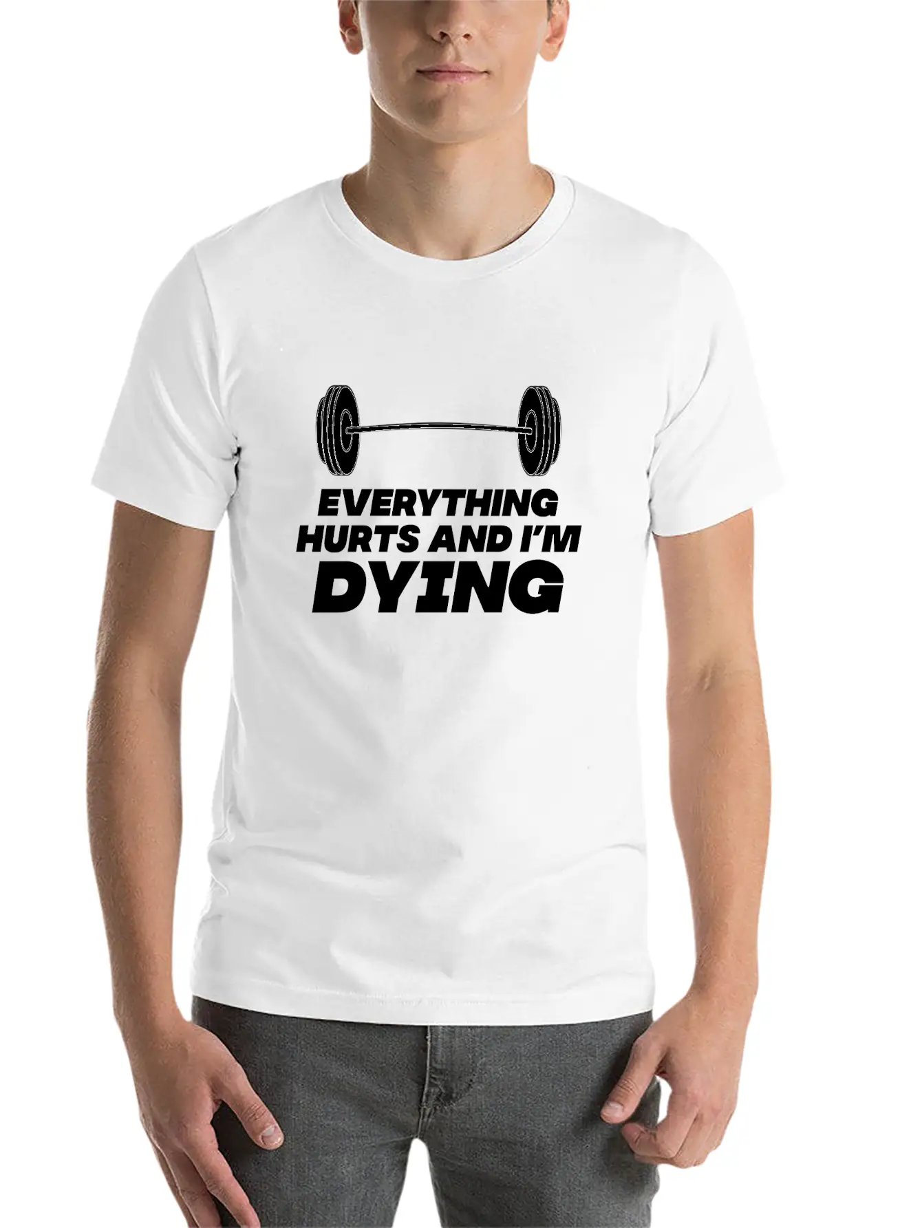 Workout Until Everything Hurts Lightweight Cotton T-Shirt – Daily Comfort Graphic Shirt