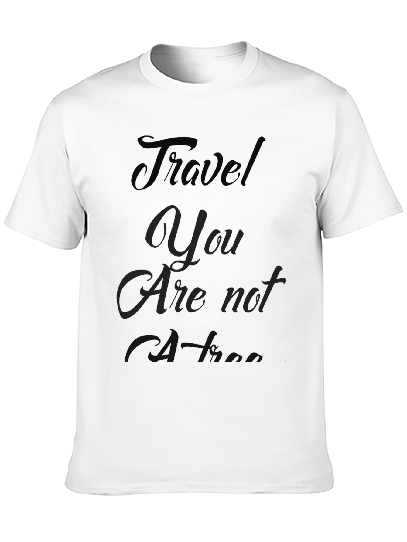 Travel-Themed Black T-Shirt
