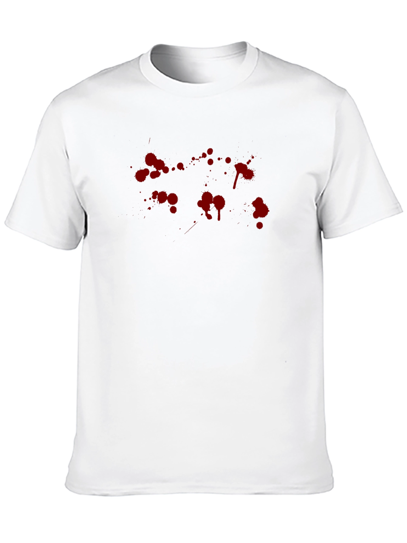 Blood Splatter Graphic Print Black T-Shirt