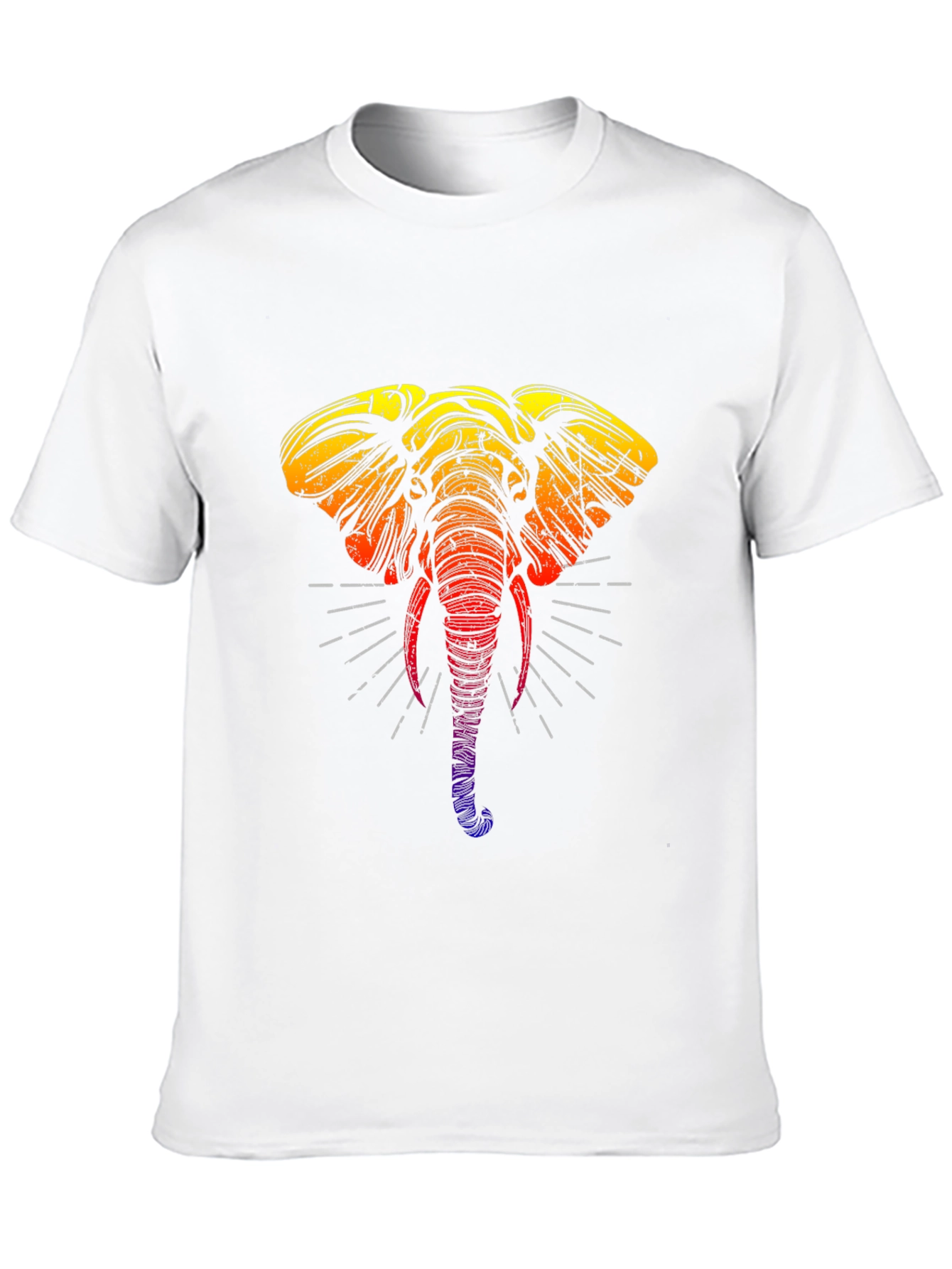 Rainbow Elephant Graphic Tee - Stylish Black T-Shirt