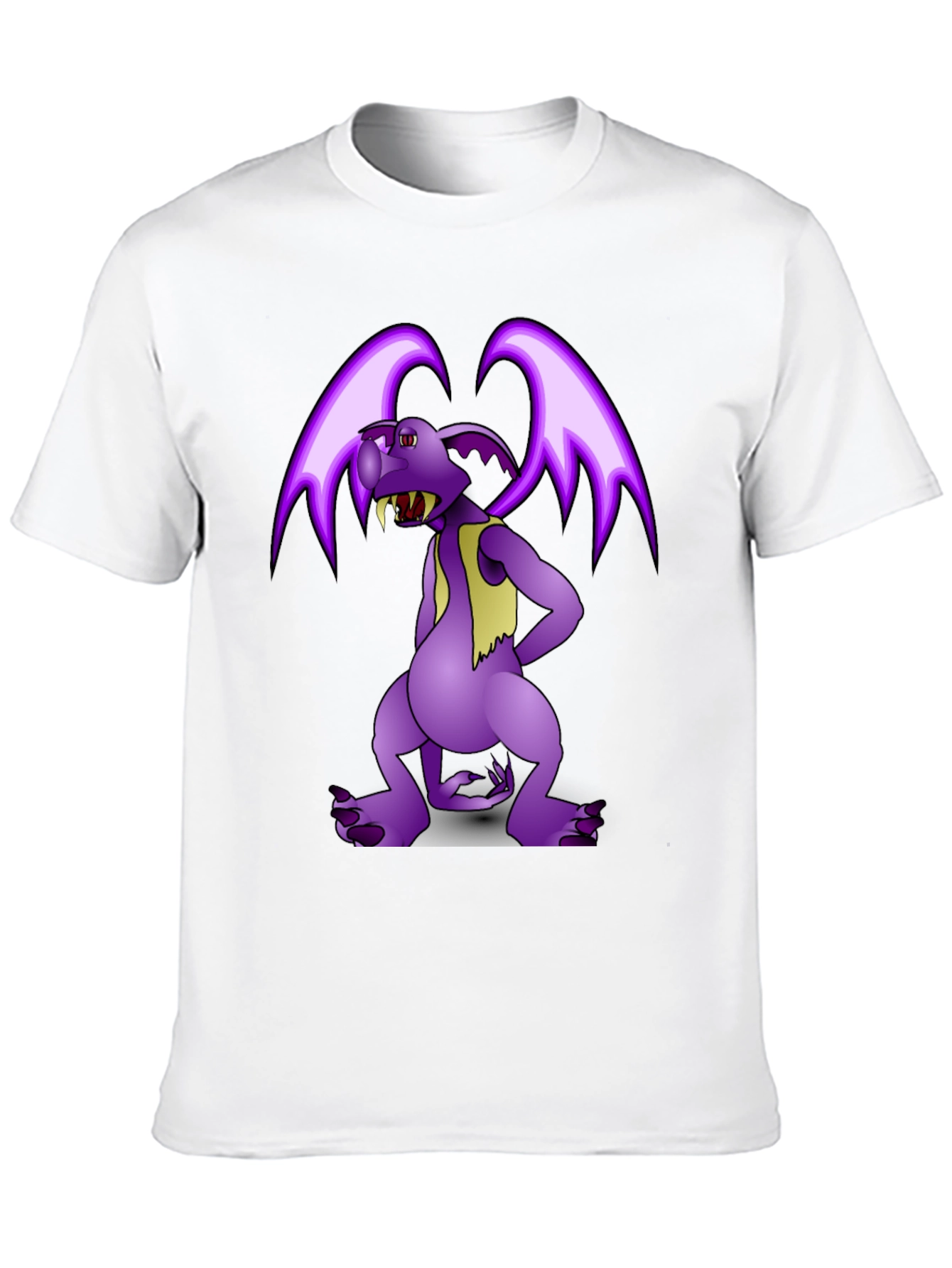 Purple Cartoon Monster Graphic T-Shirt