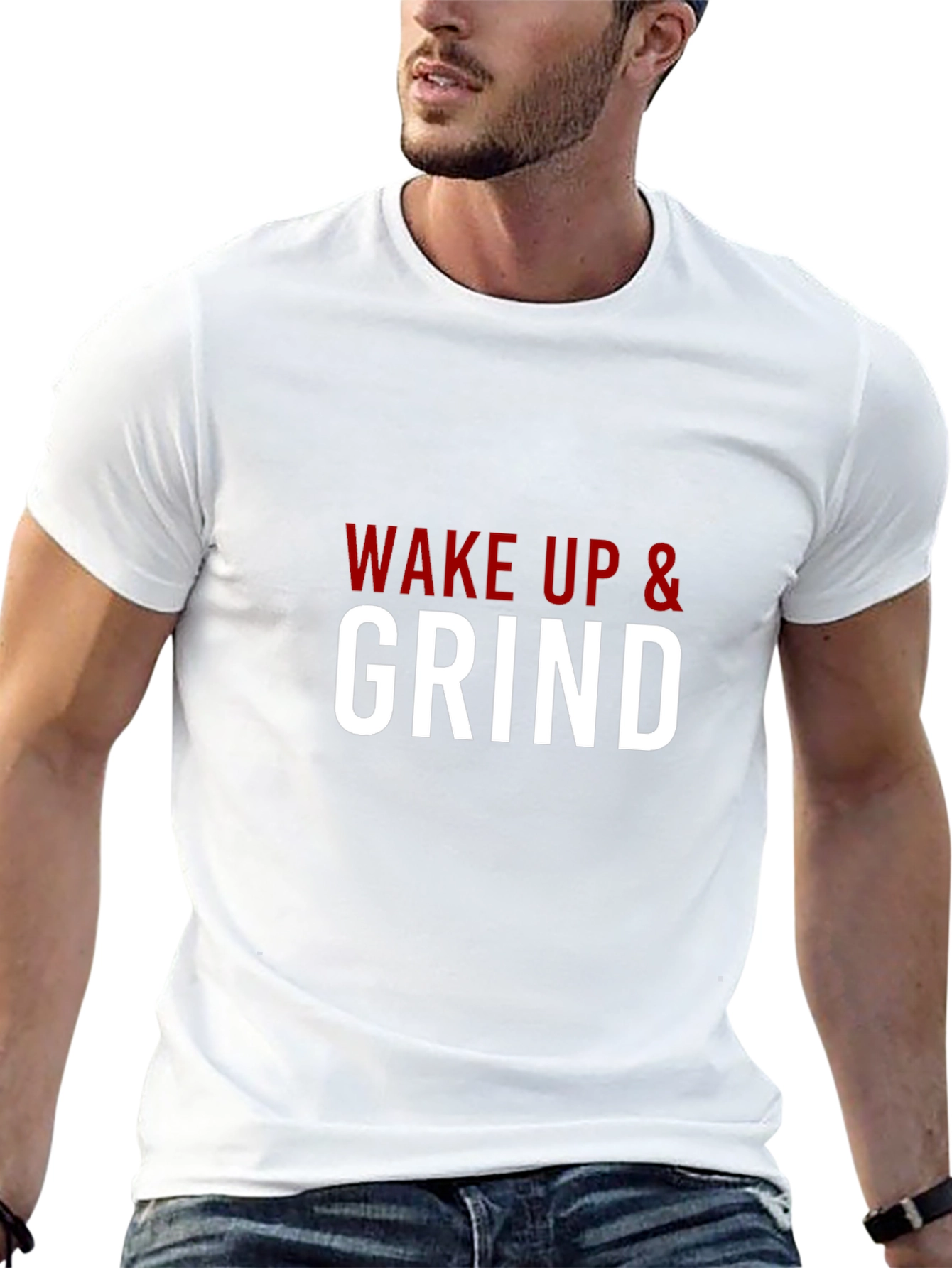 Wake Up & Grind Motivational T-Shirt - Black