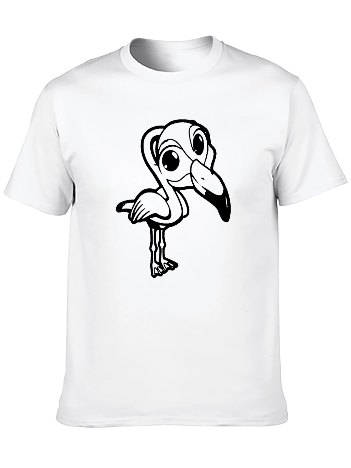 Black Flamingo Graphic Tee - Mens Casual Crew Neck