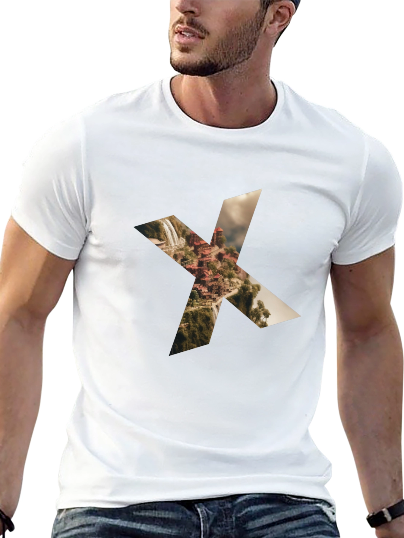 Waterfall X Graphic Black Tee
