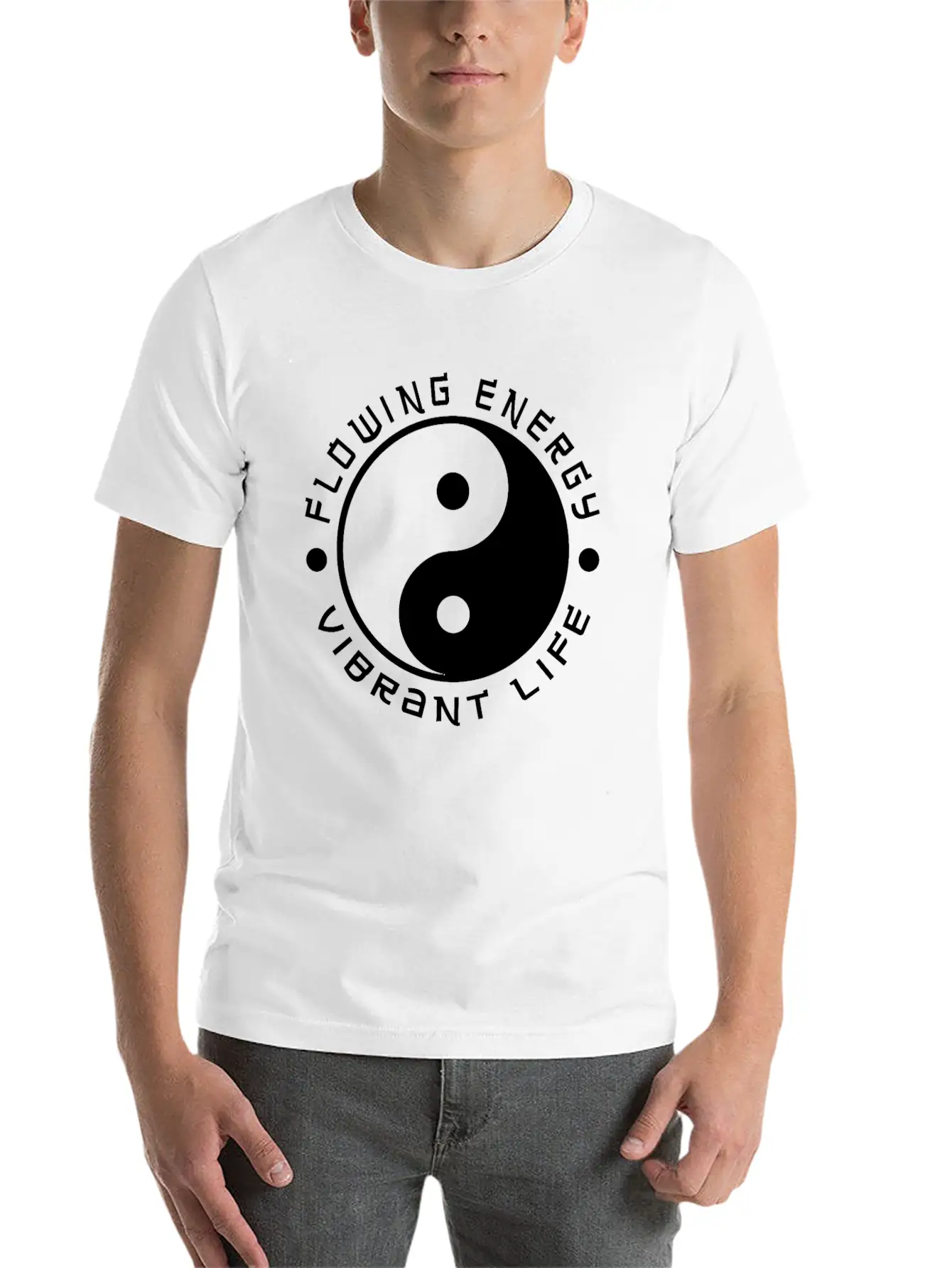 Yin Yang Quote Love Traditional Chinese Lightweight Cotton T-Shirt – Daily Comfort Graphic Shirt