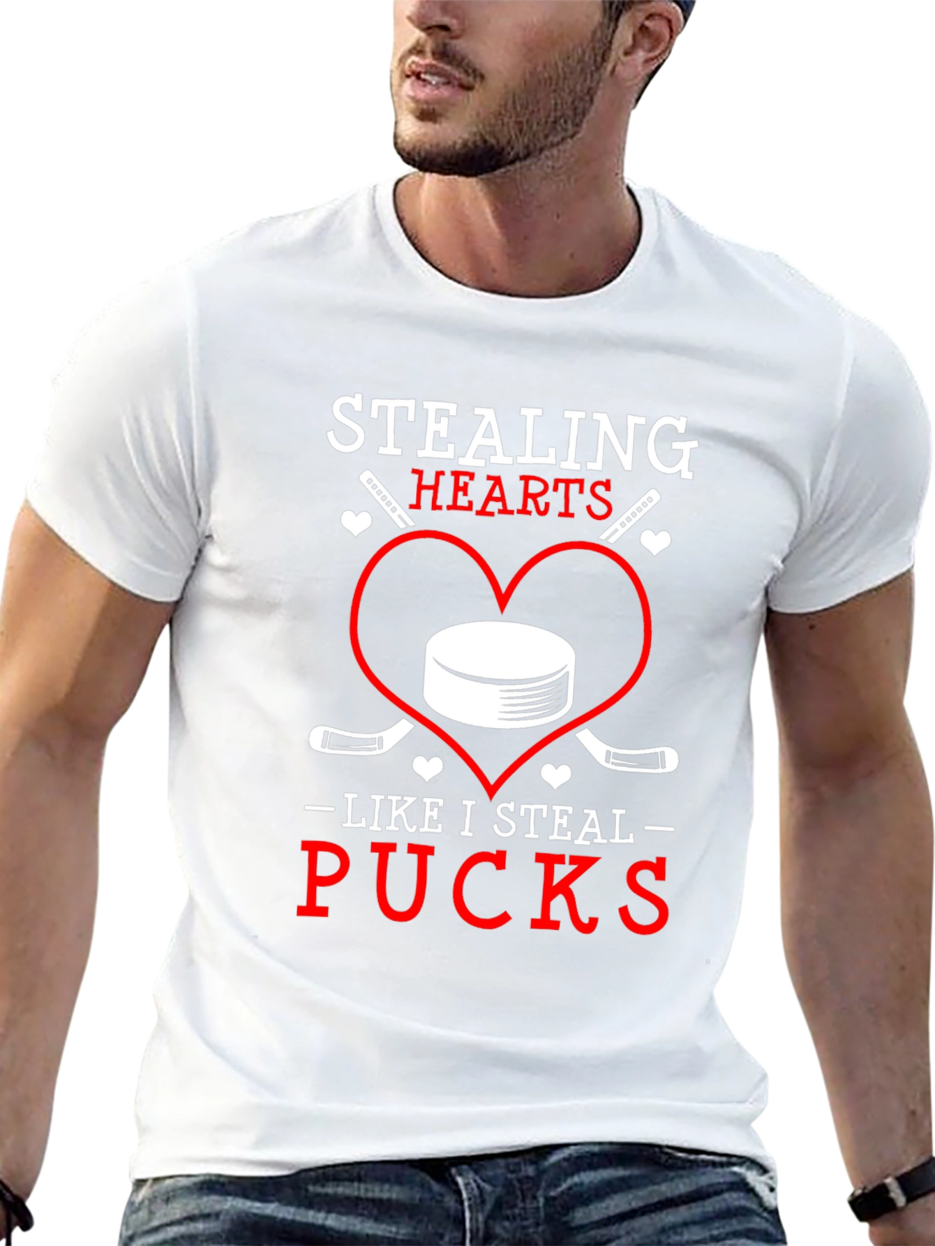 Stealing Hearts Pucks Graphic T-Shirt