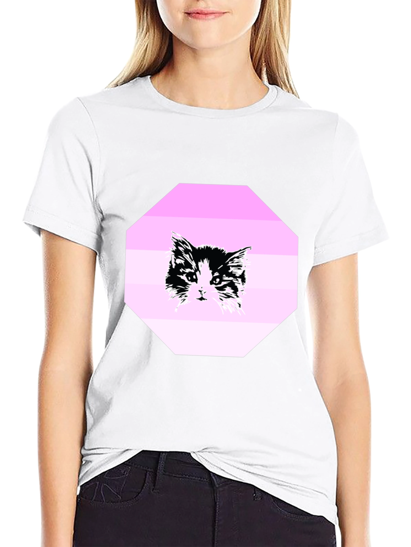 Black Cat Graphic T-Shirt - Unisex Crew Neck Tee