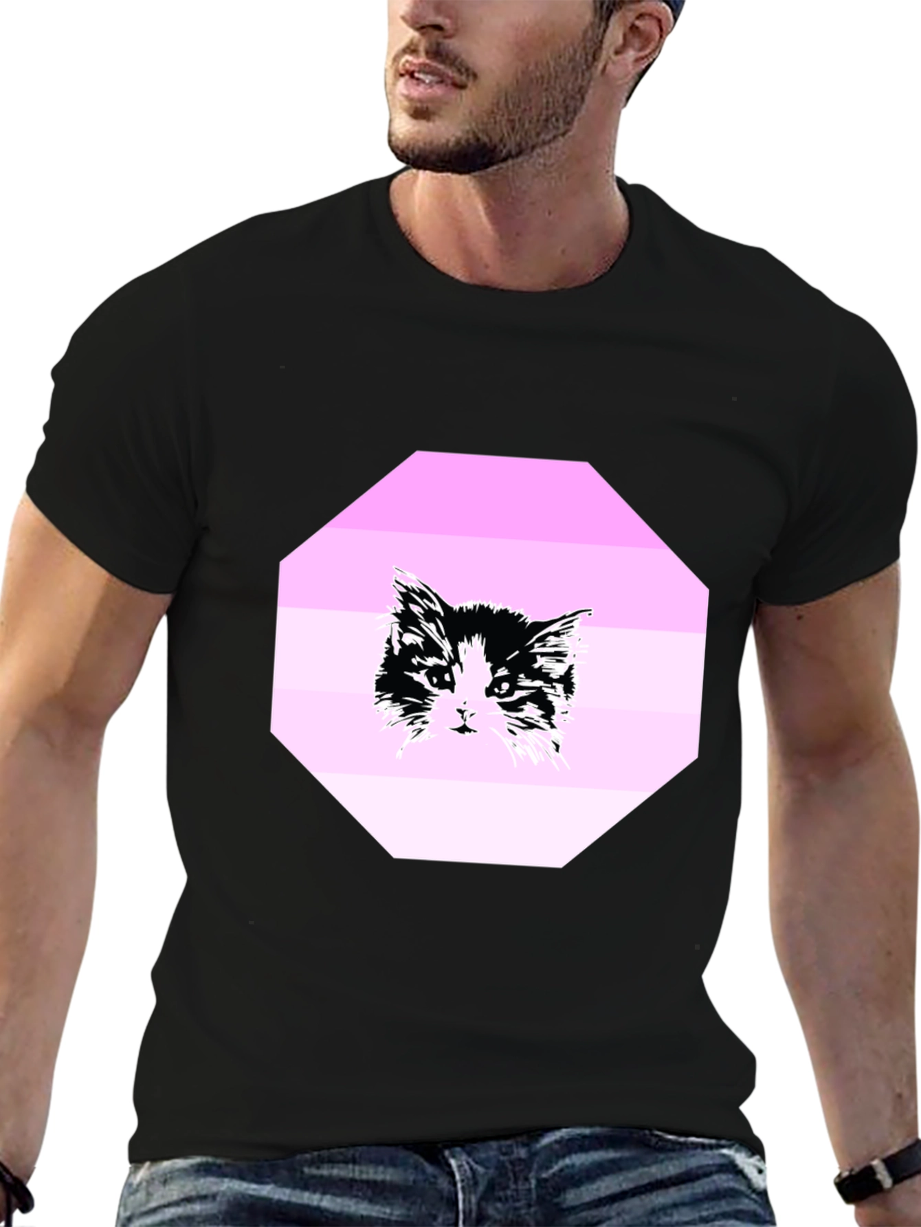 Black Cat Graphic T-Shirt - Unisex Crew Neck Tee