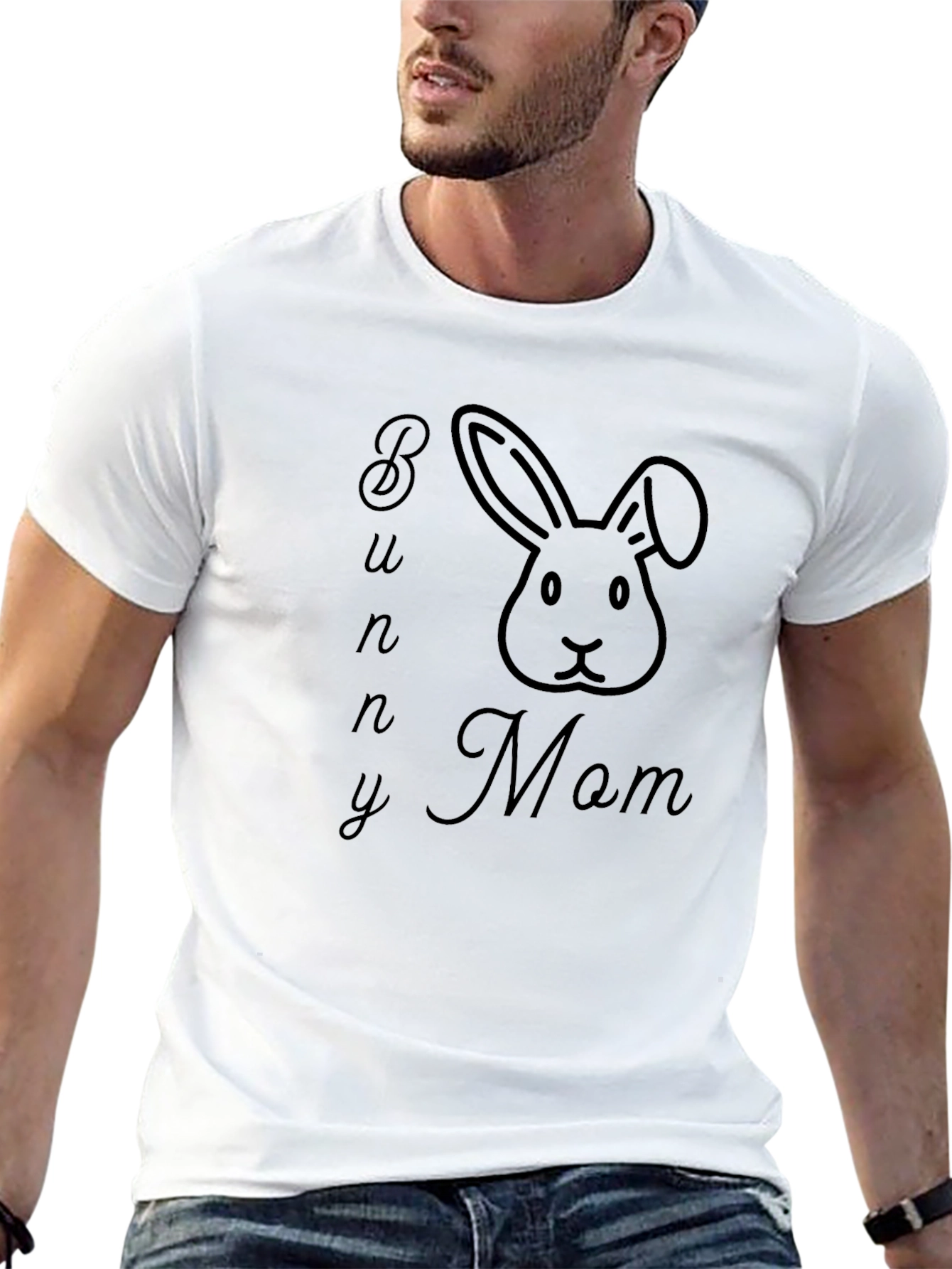 Bunny Mom Black T-Shirt
