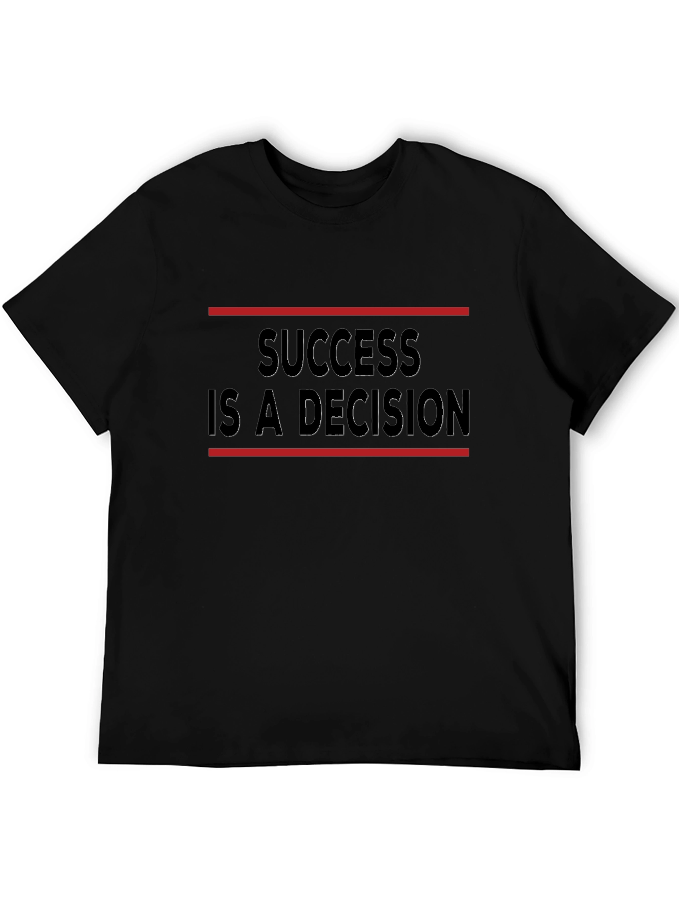 Success Decision Black T-Shirt - Motivational