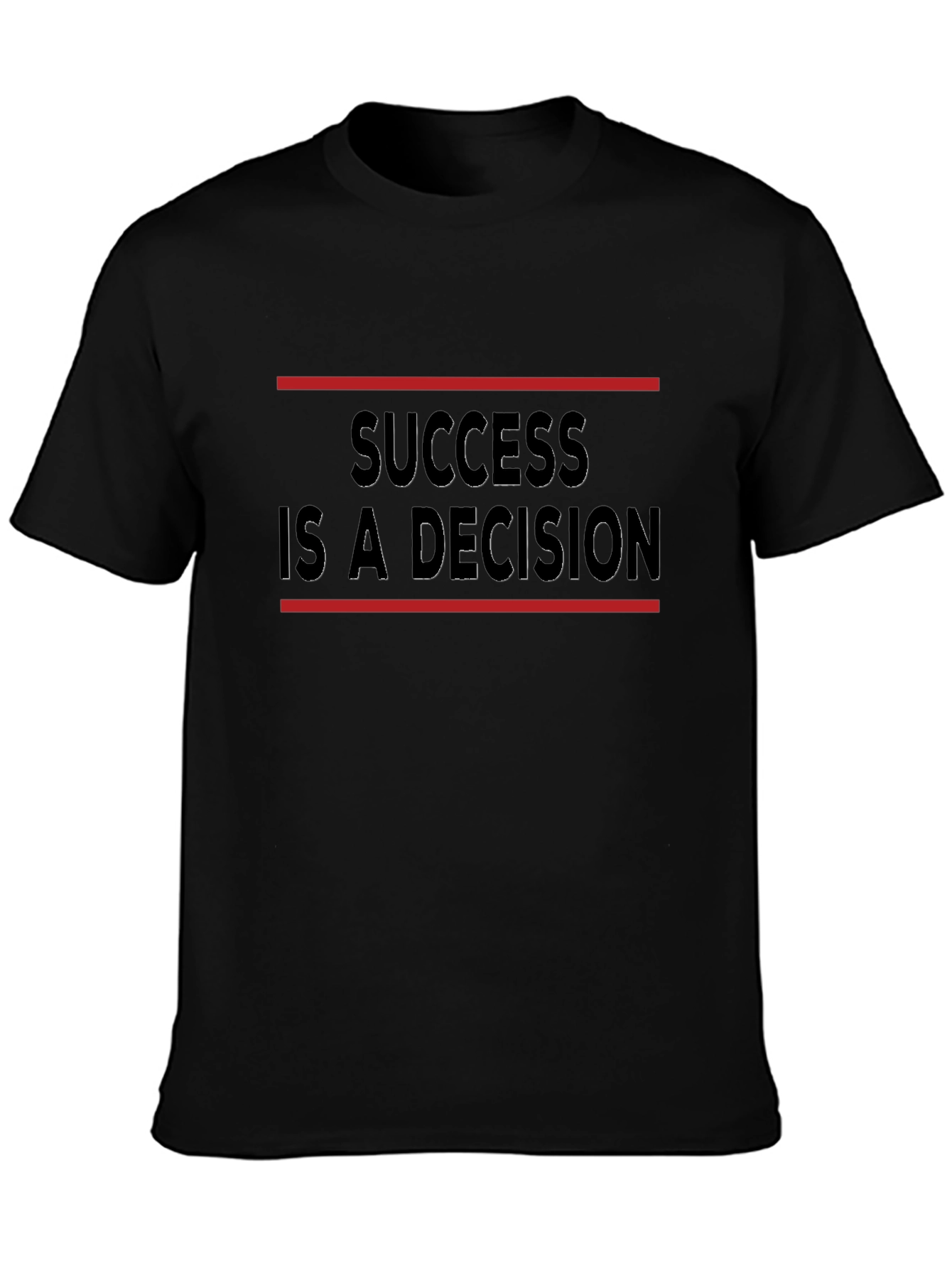 Success Decision Black T-Shirt - Motivational