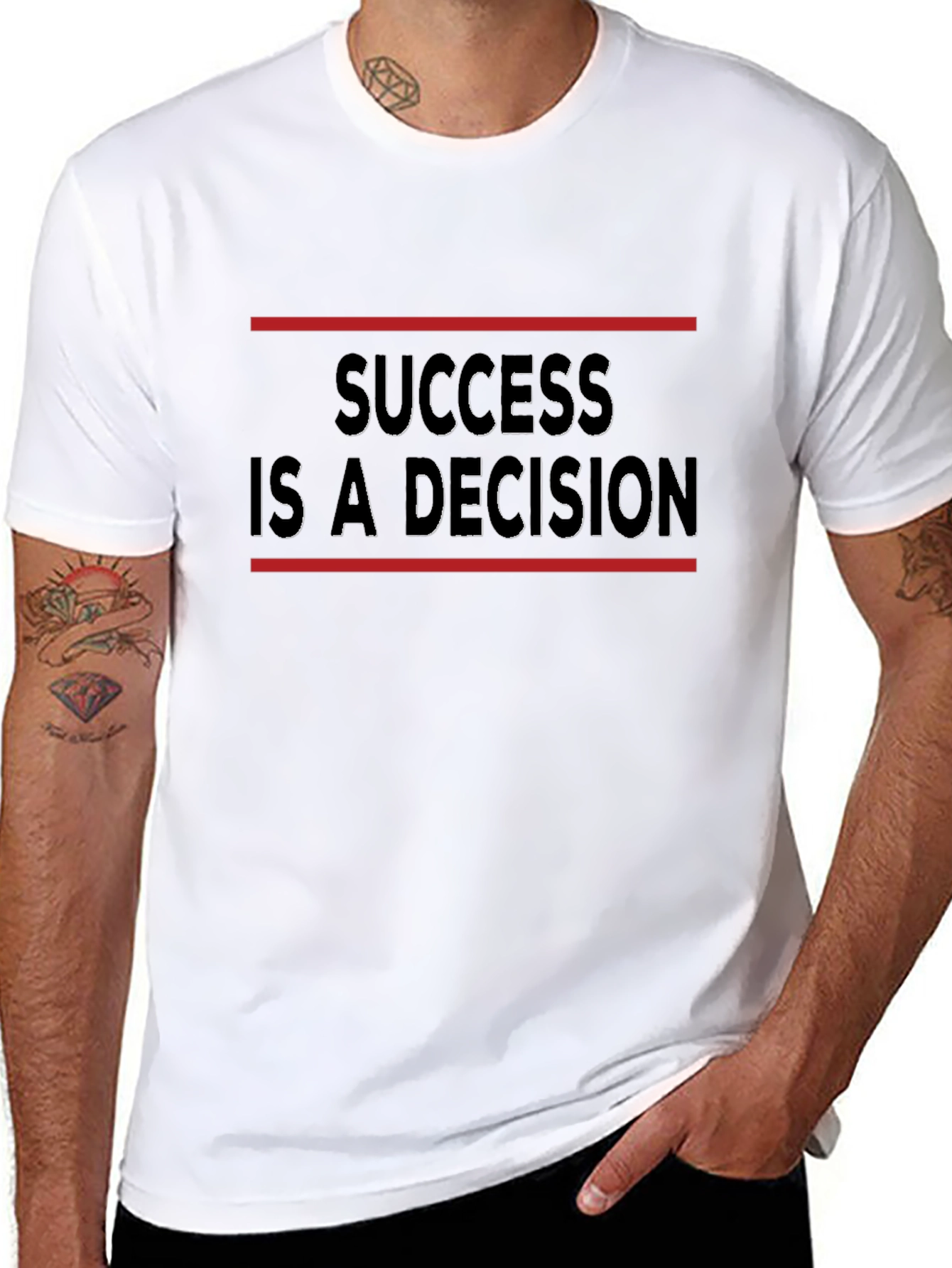 Success Decision Black T-Shirt - Motivational