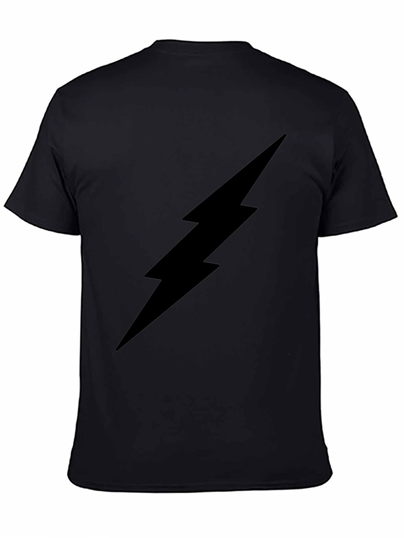 Black Lightning Bolt Graphic T-Shirt
