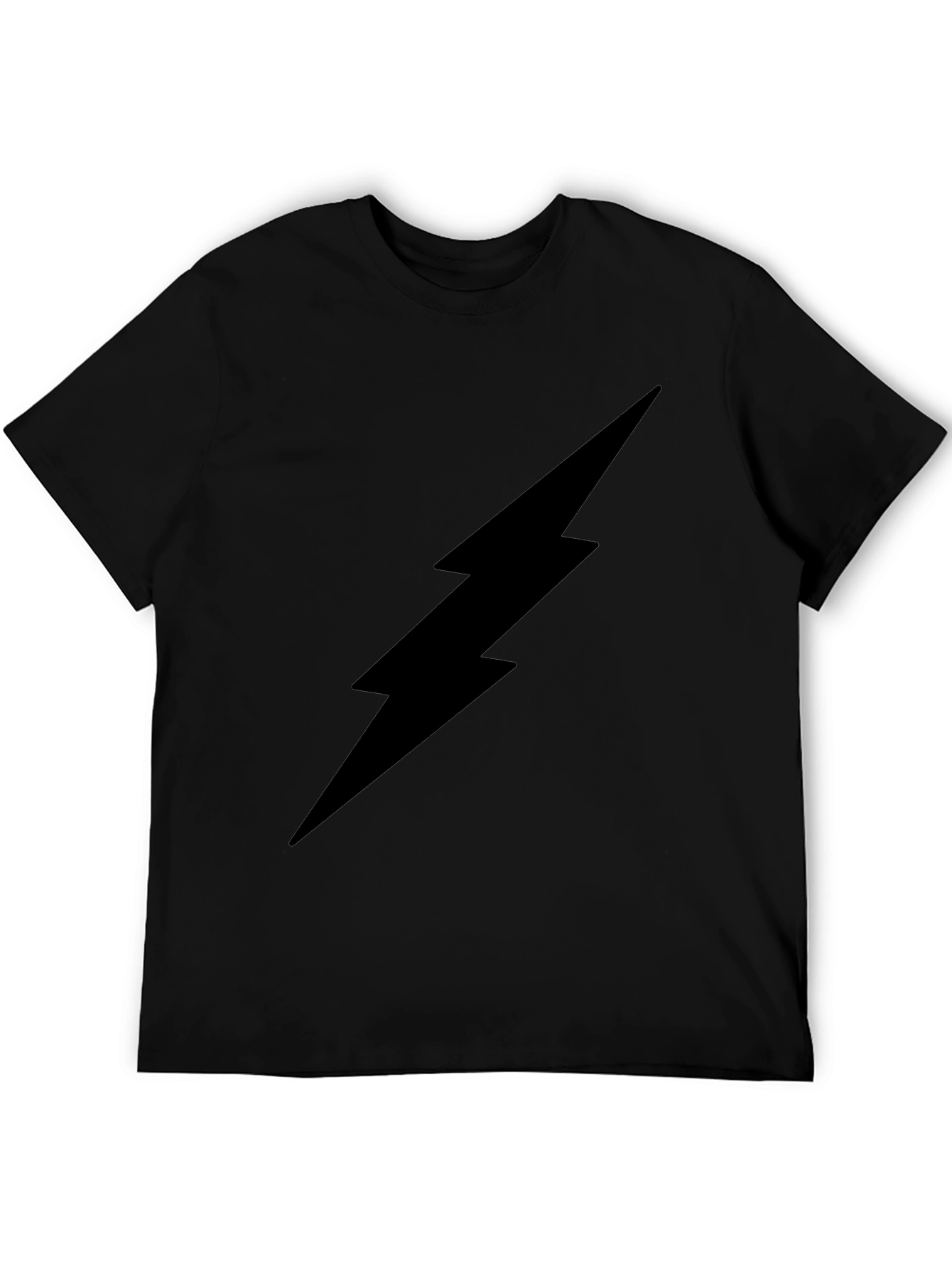 Black Lightning Bolt Graphic T-Shirt