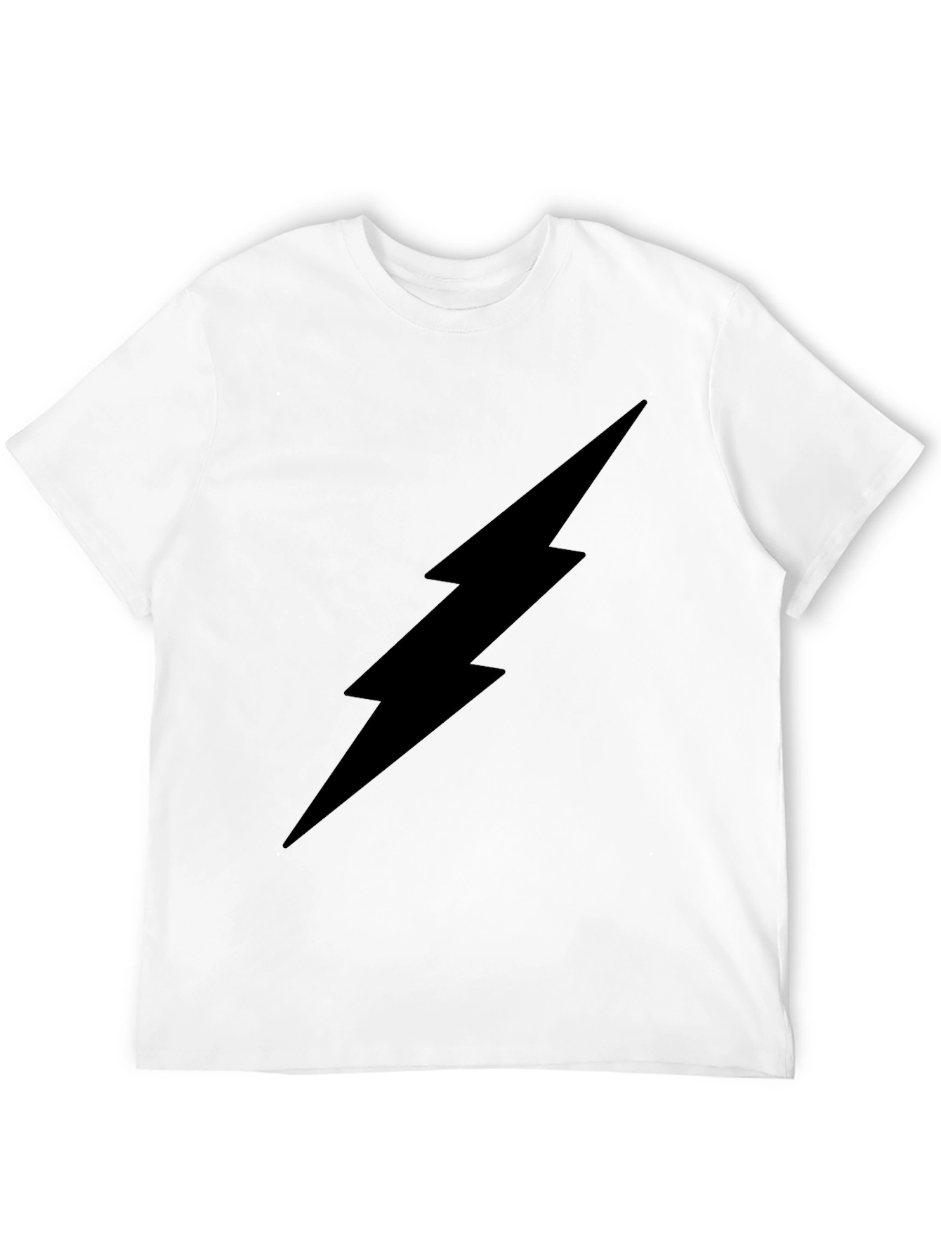 Black Lightning Bolt Graphic T-Shirt