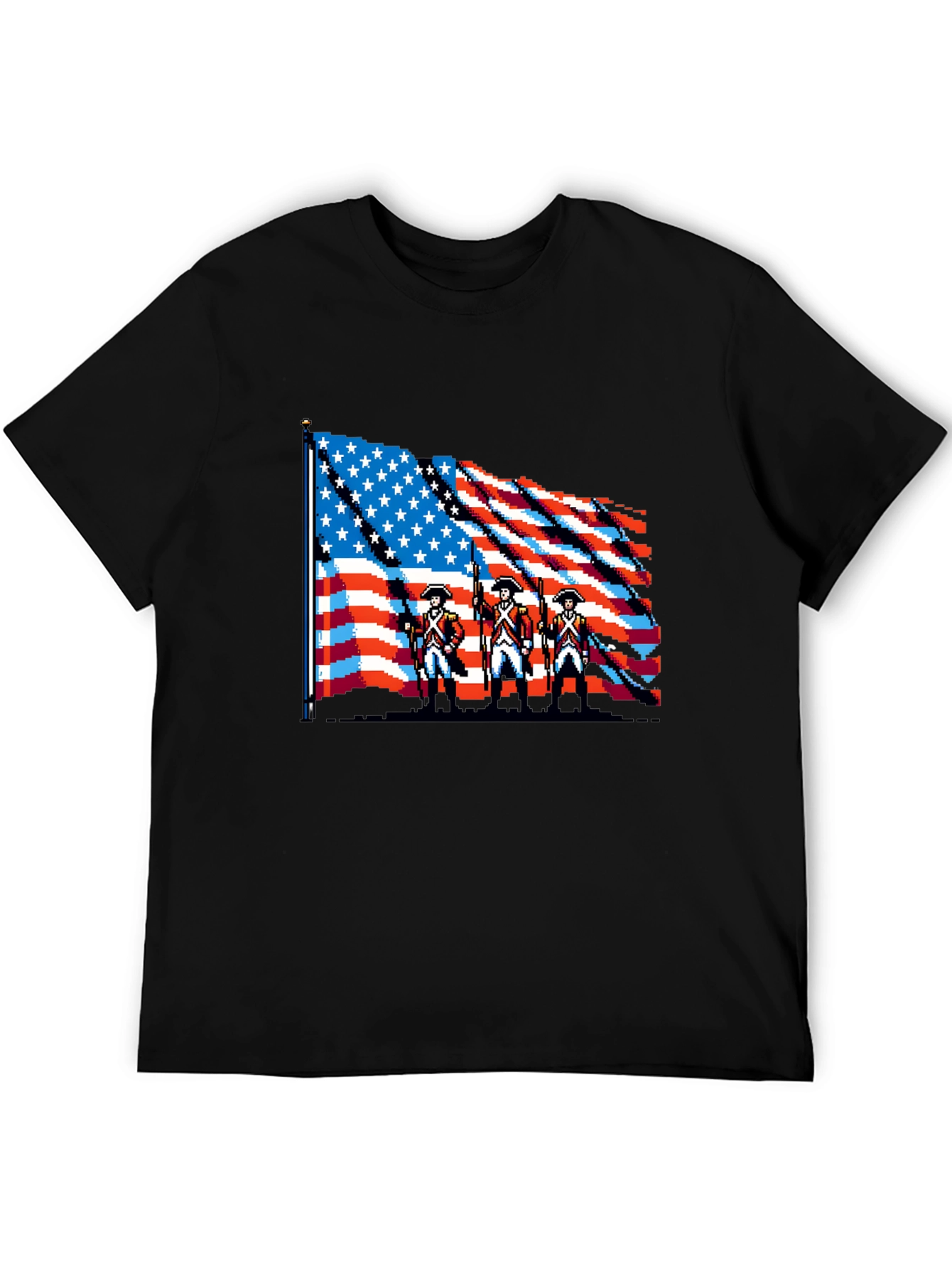 American Revolution 8-Bit Pixel Art Patriotic T-Shirt
