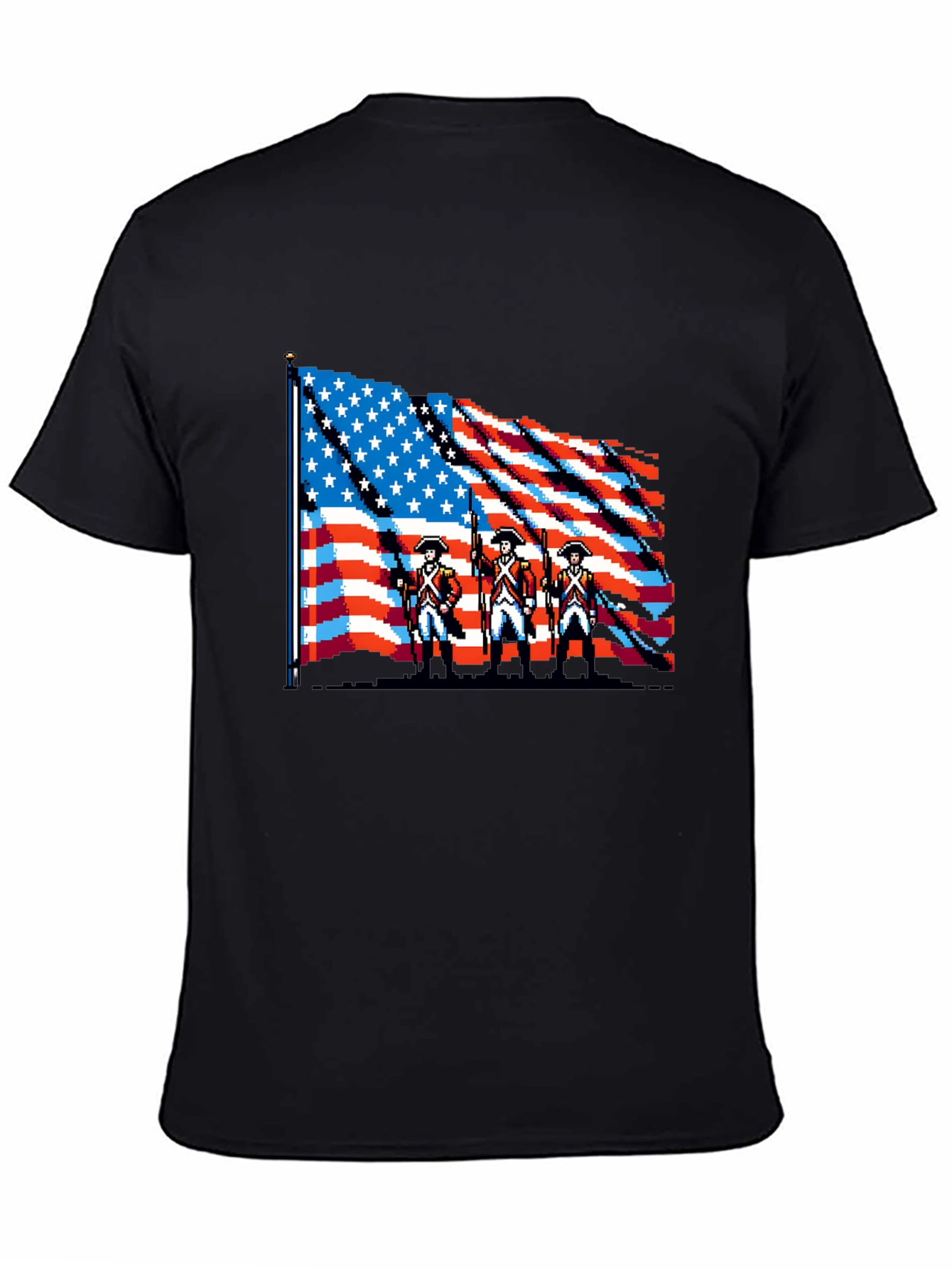 American Revolution 8-Bit Pixel Art Patriotic T-Shirt