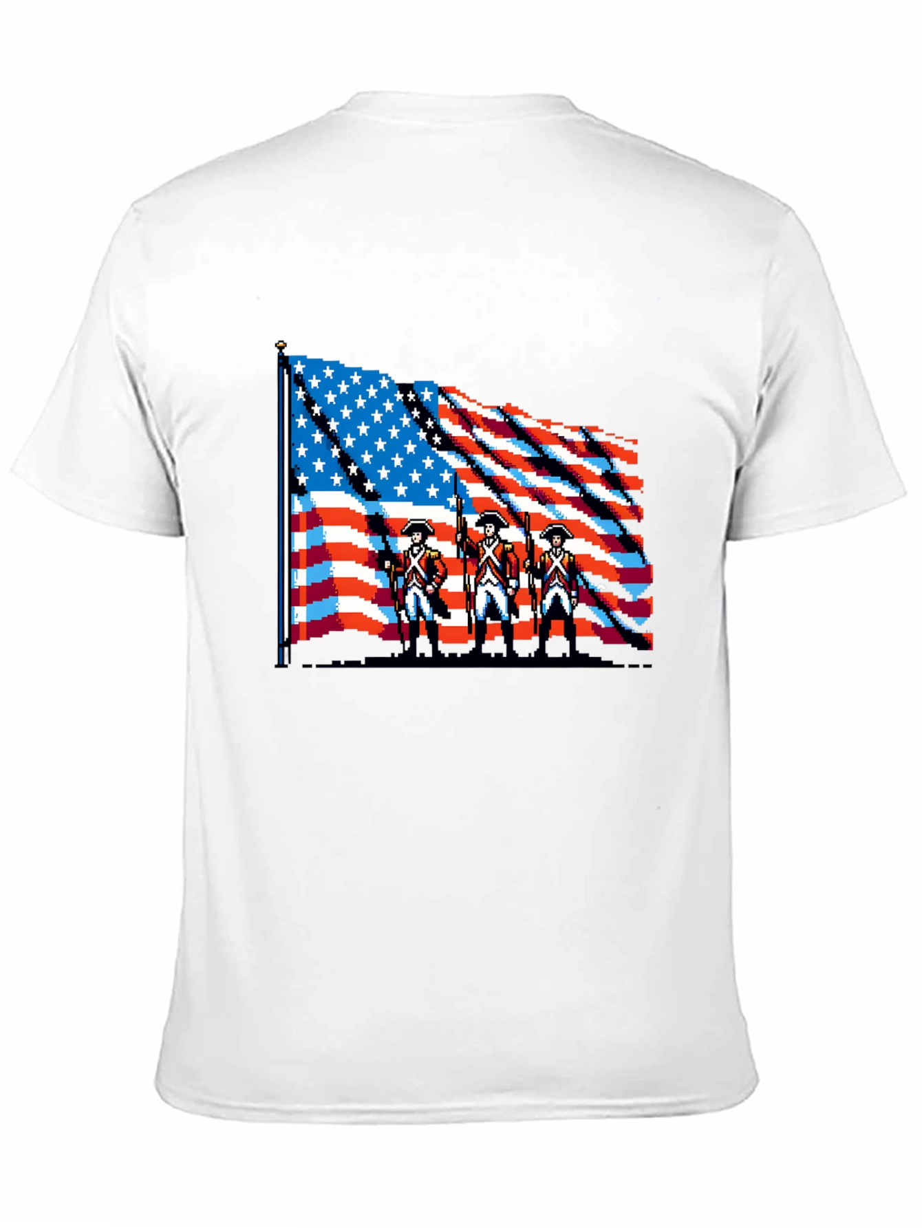 American Revolution 8-Bit Pixel Art Patriotic T-Shirt