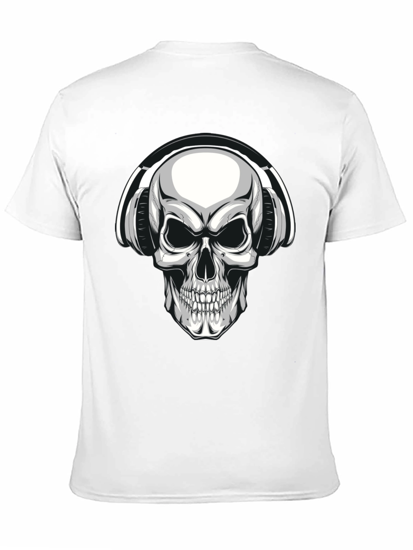 Skull Headphones Graphic Tee - Dark & Edgy