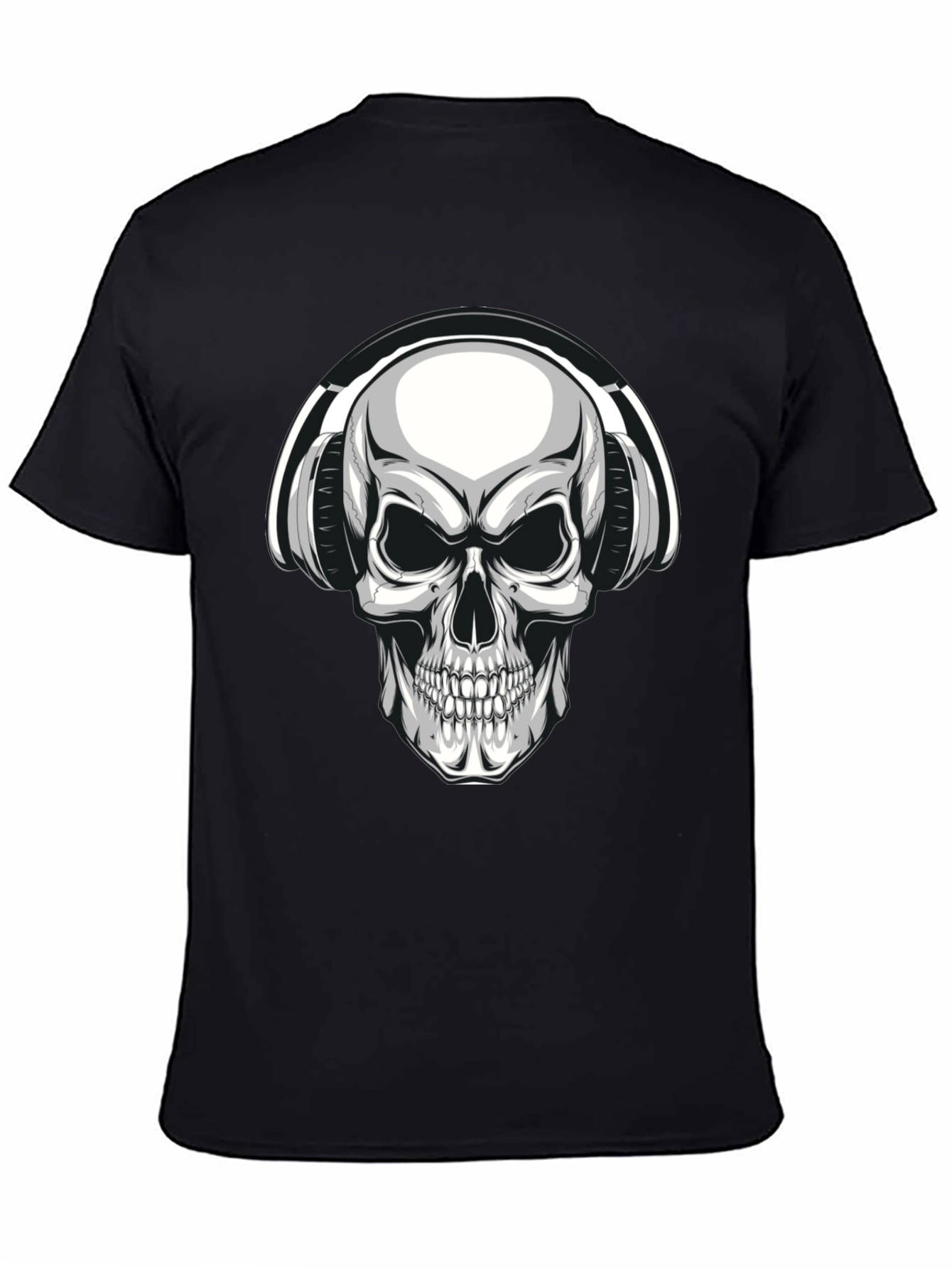 Skull Headphones Graphic Tee - Dark & Edgy