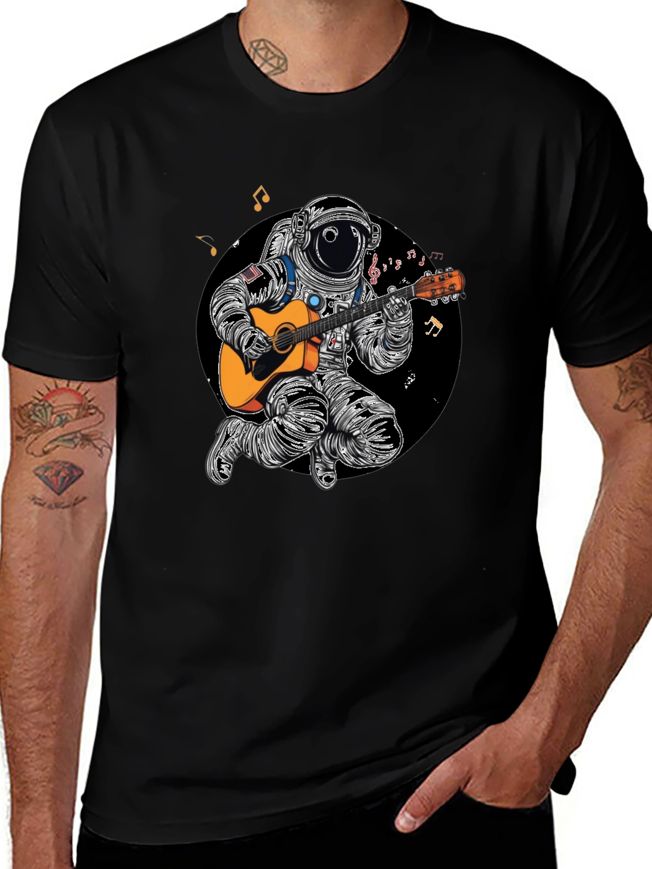 Astronaut Guitarist T-Shirt - Space Music Tee