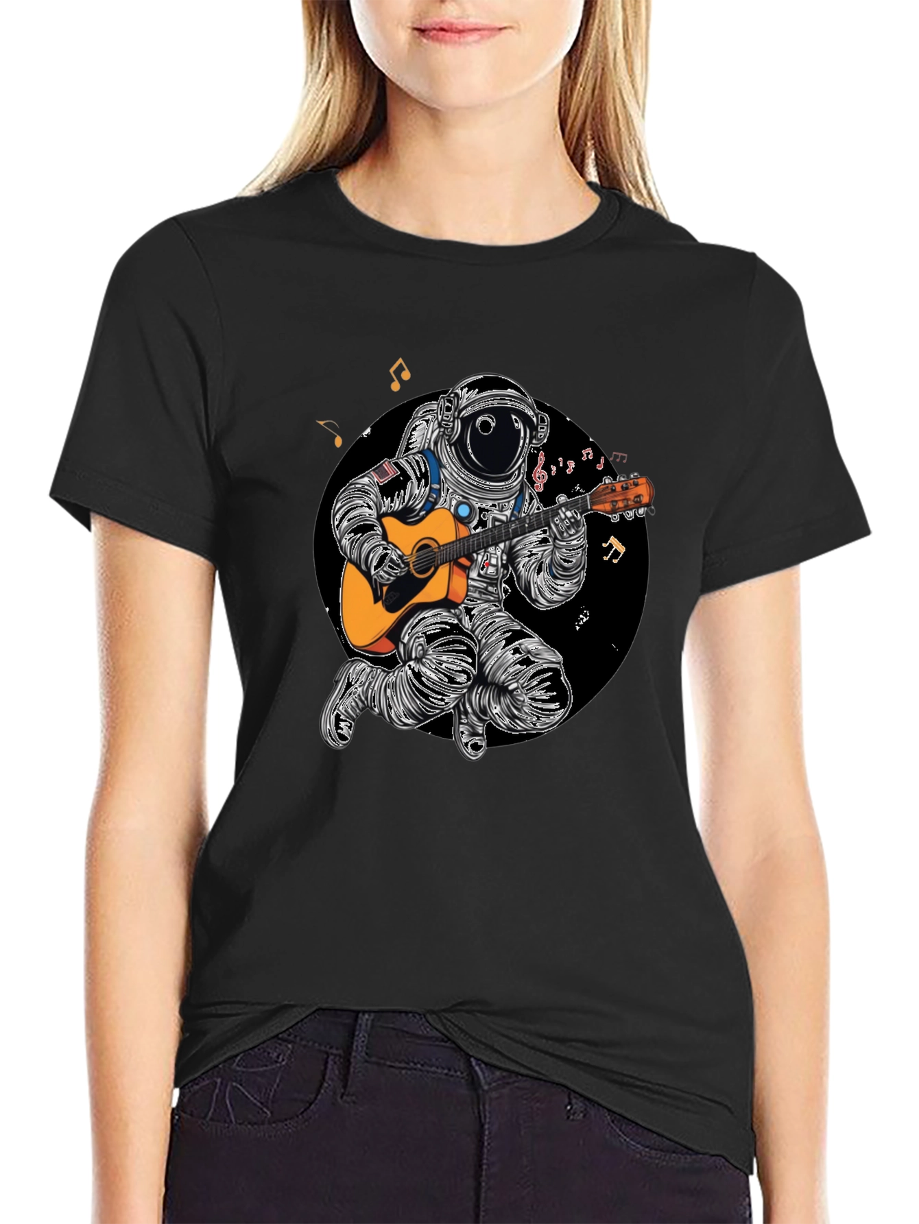 Astronaut Guitarist T-Shirt - Space Music Tee