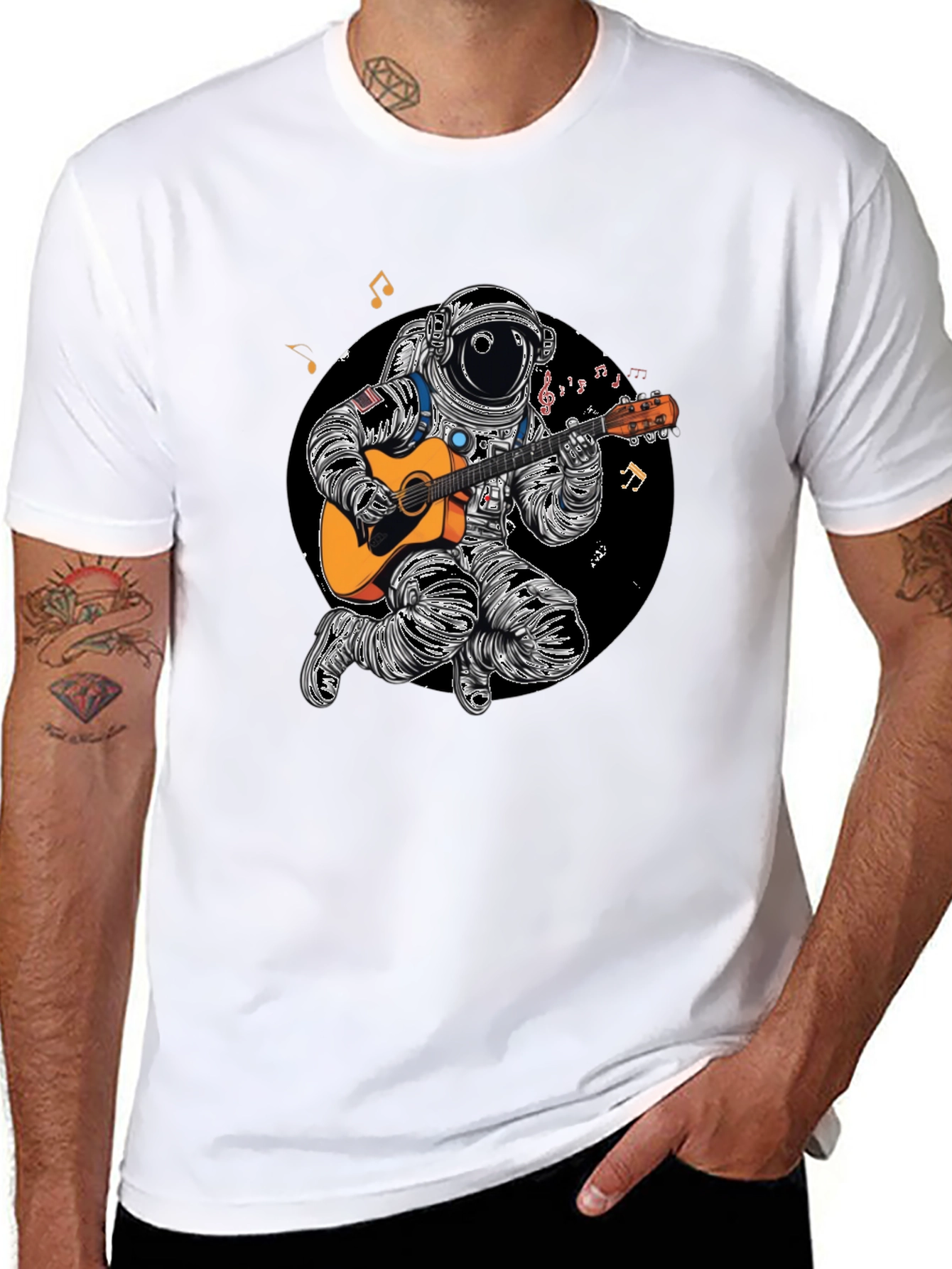 Astronaut Guitarist T-Shirt - Space Music Tee