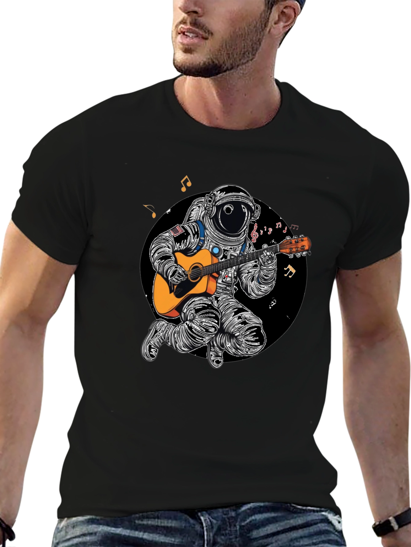 Astronaut Guitarist T-Shirt - Space Music Tee