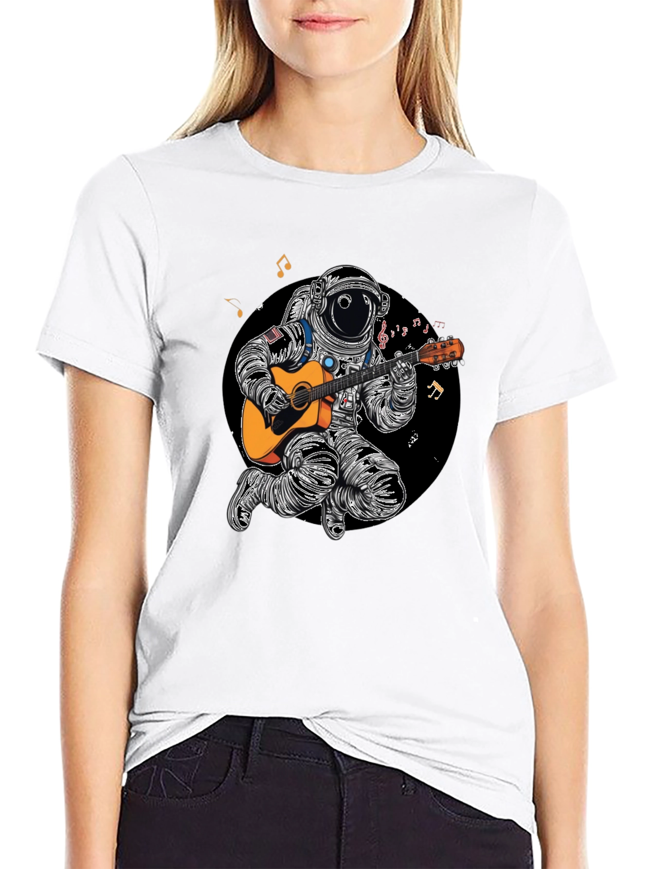 Astronaut Guitarist T-Shirt - Space Music Tee