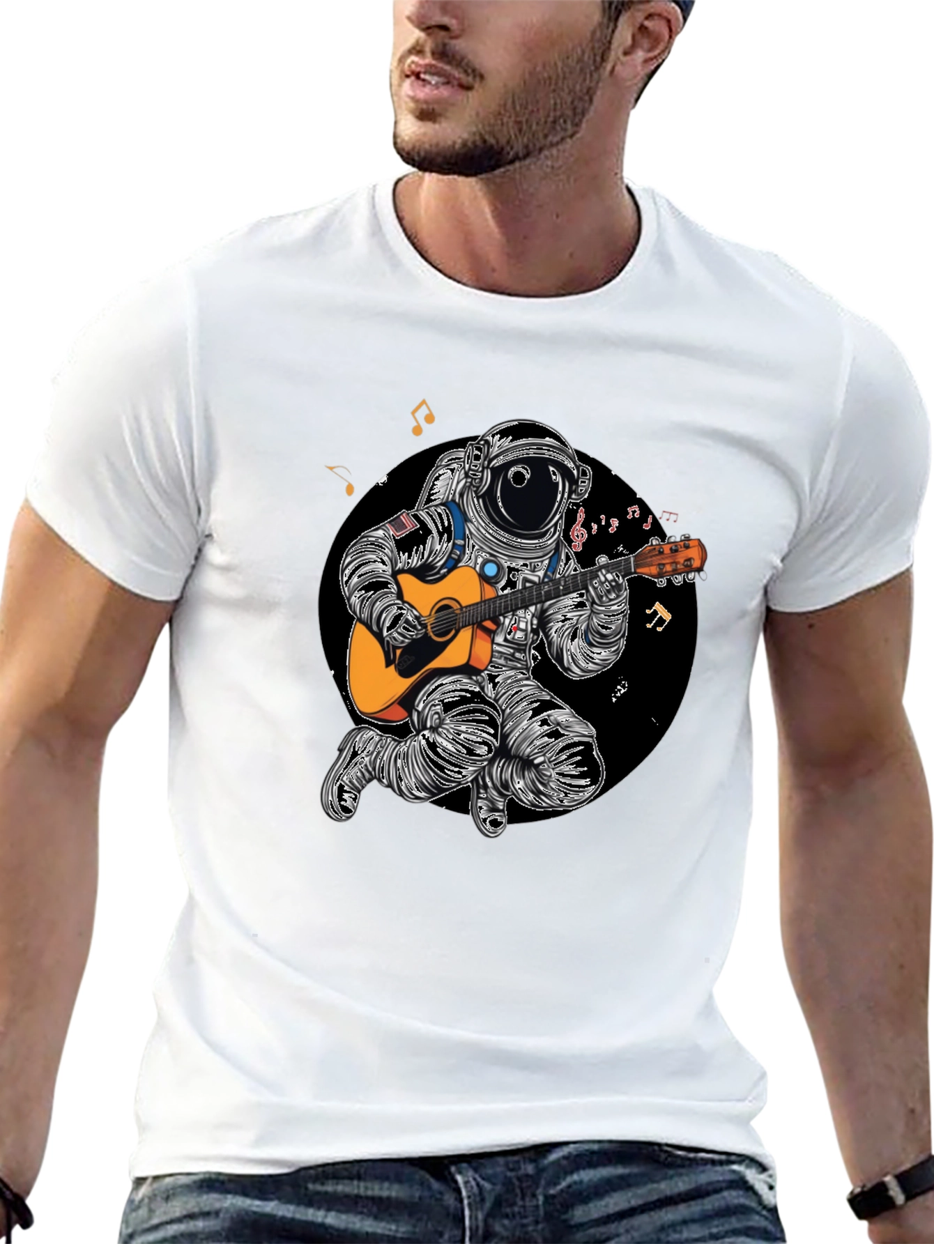 Astronaut Guitarist T-Shirt - Space Music Tee