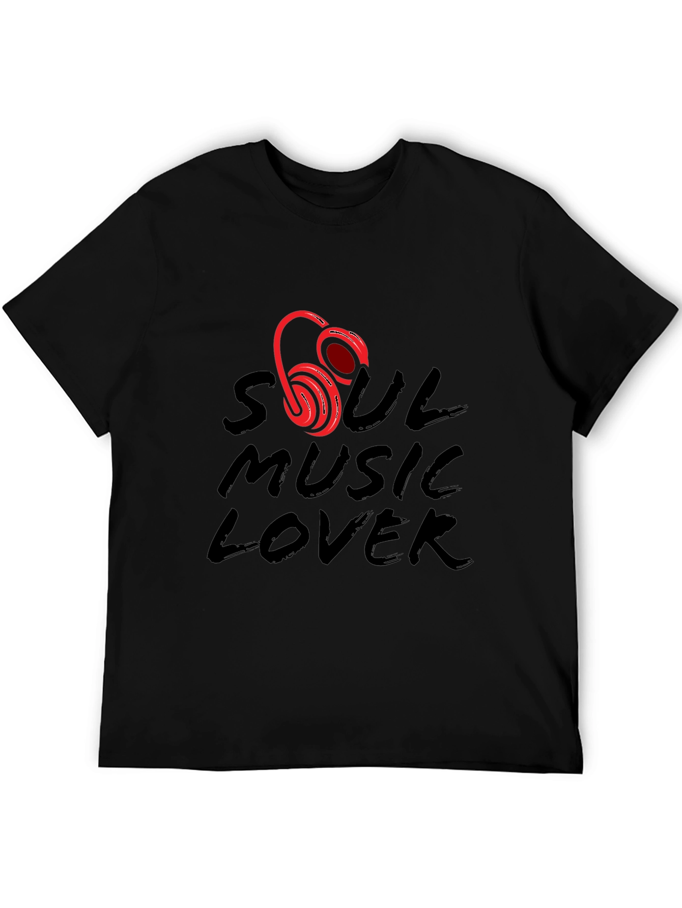Soul Music Lover Graphic Tee - Black