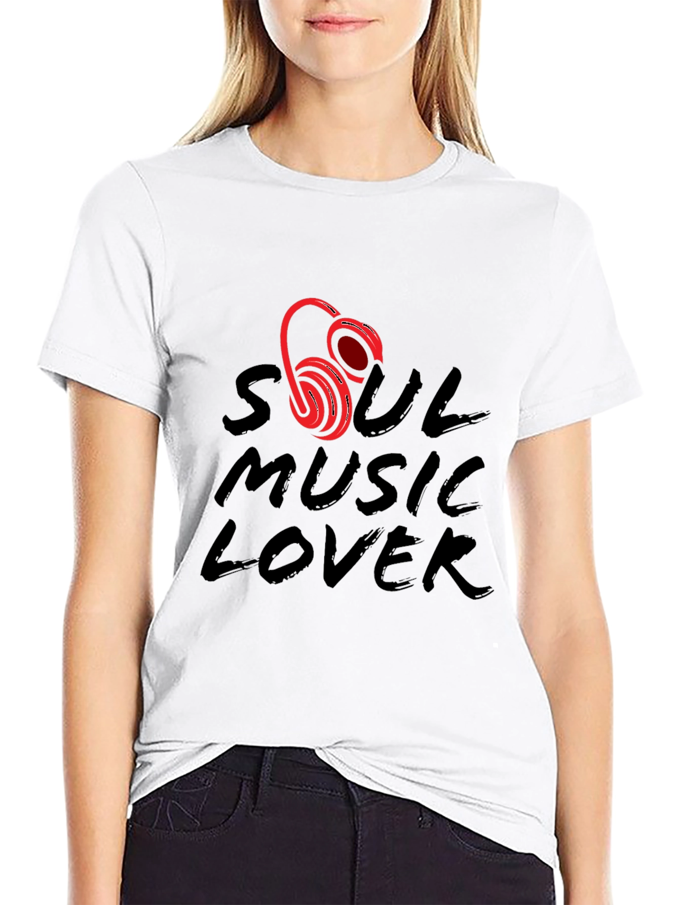 Soul Music Lover Graphic Tee - Black