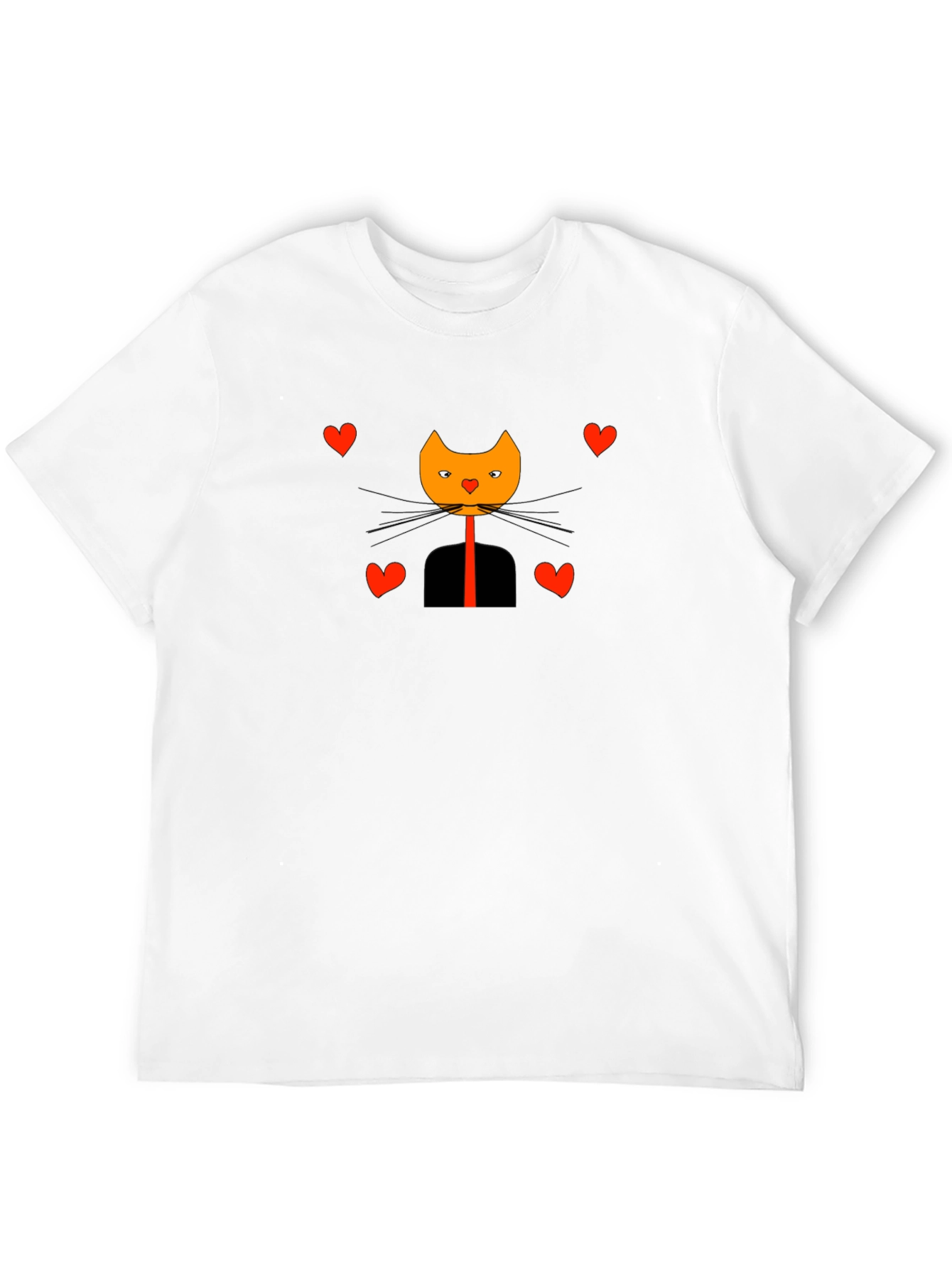 Cat in Suit Valentines Day Graphic Tee