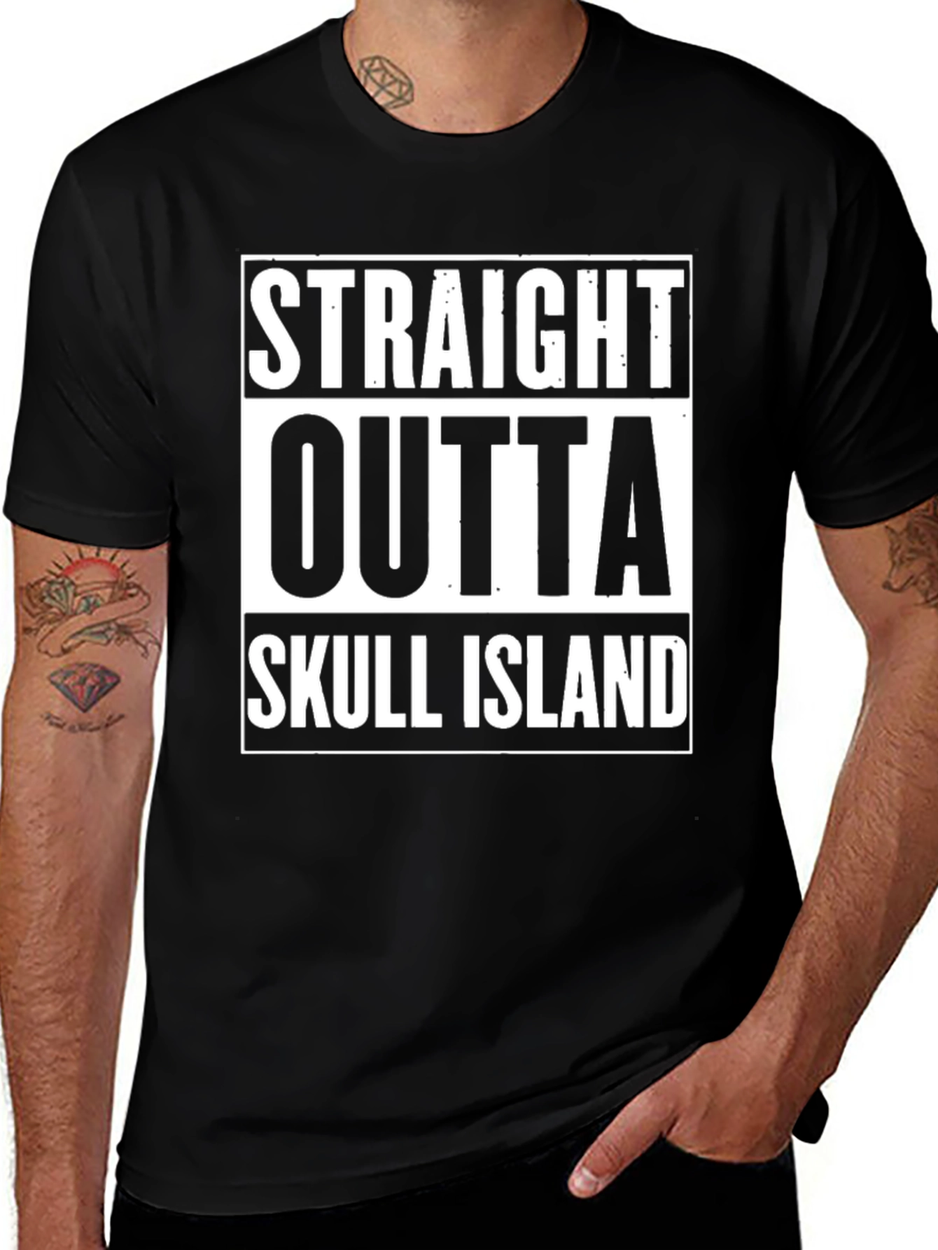Straight Outta Skull Island Graphic T-Shirt