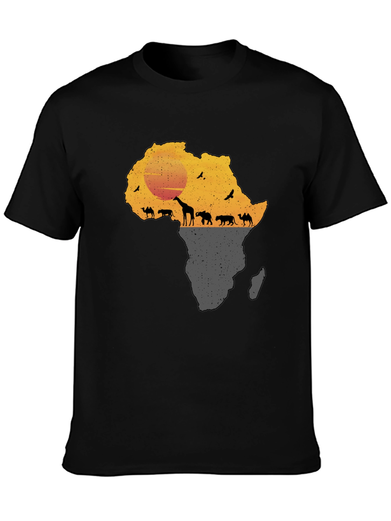 African Safari Silhouette Graphic Tee