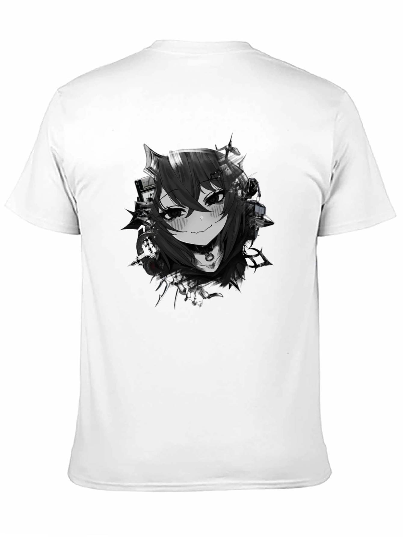 Anime Girl Graphic Black T-Shirt